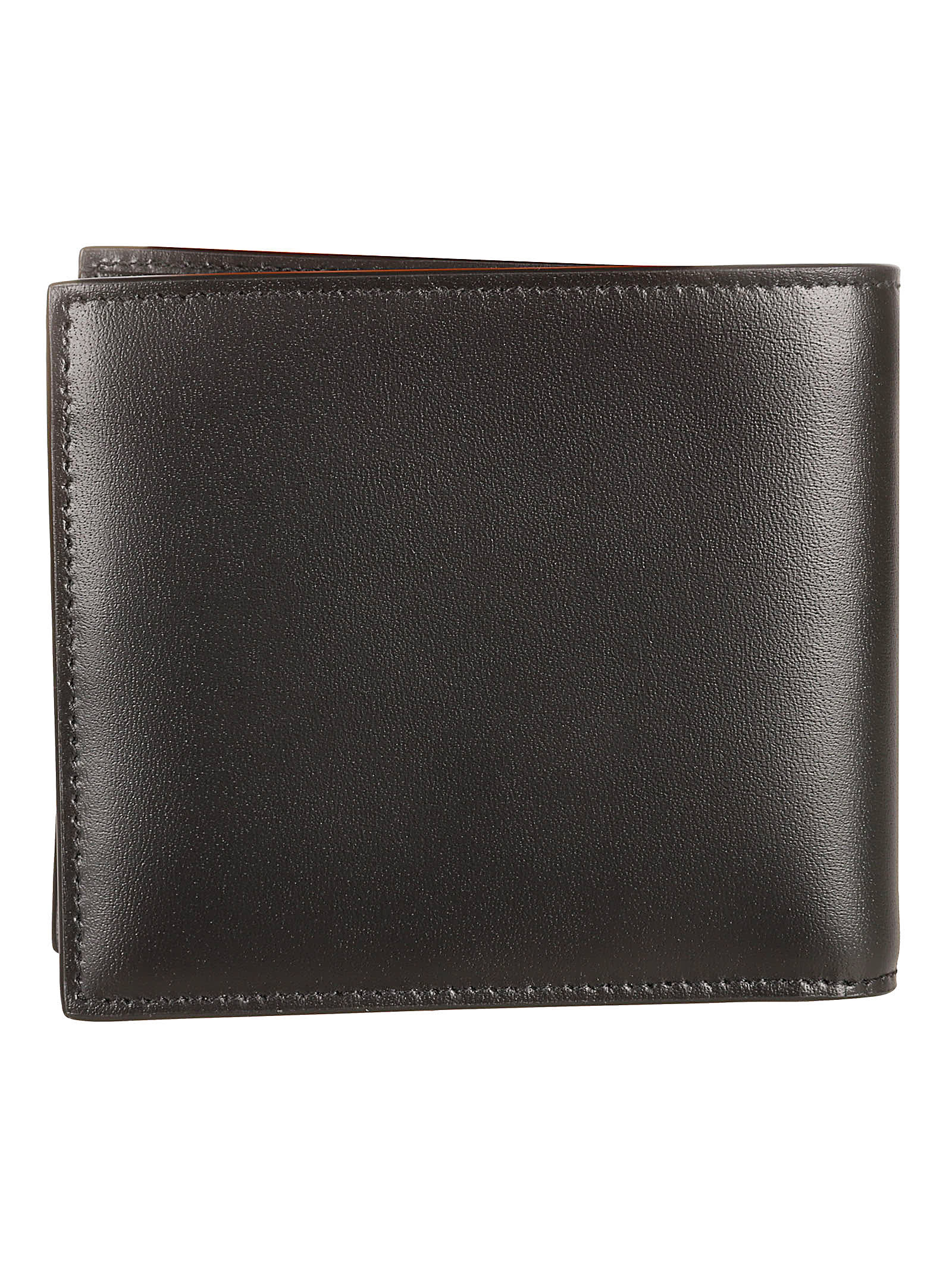 Shop Saint Laurent Initials Side Logo Bi-fold Wallet In Black