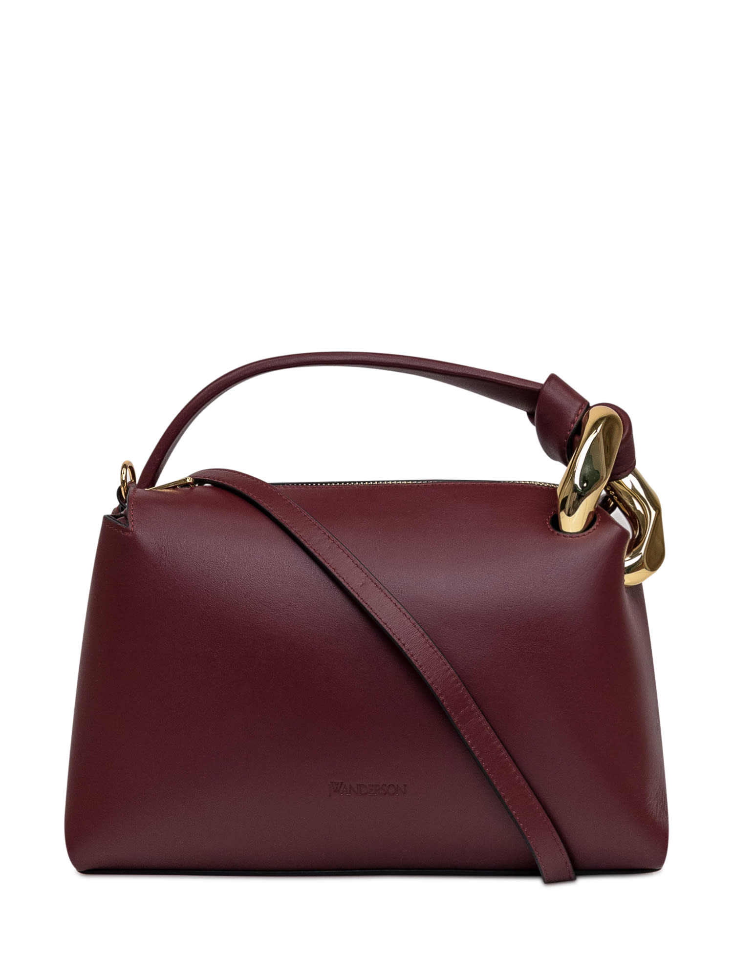 Shop Jw Anderson Corner Bag In Burgundy