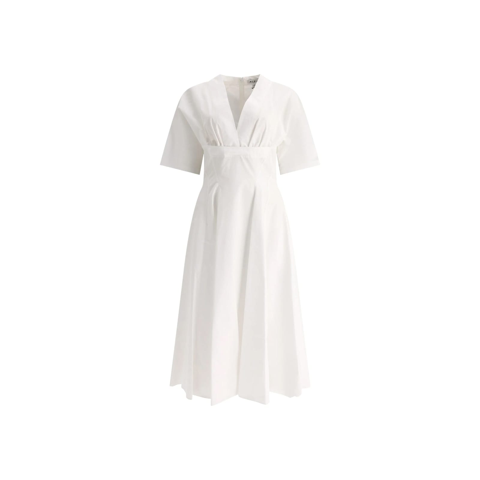 Alaïa Alaia Cotton Midi Dress Women In White