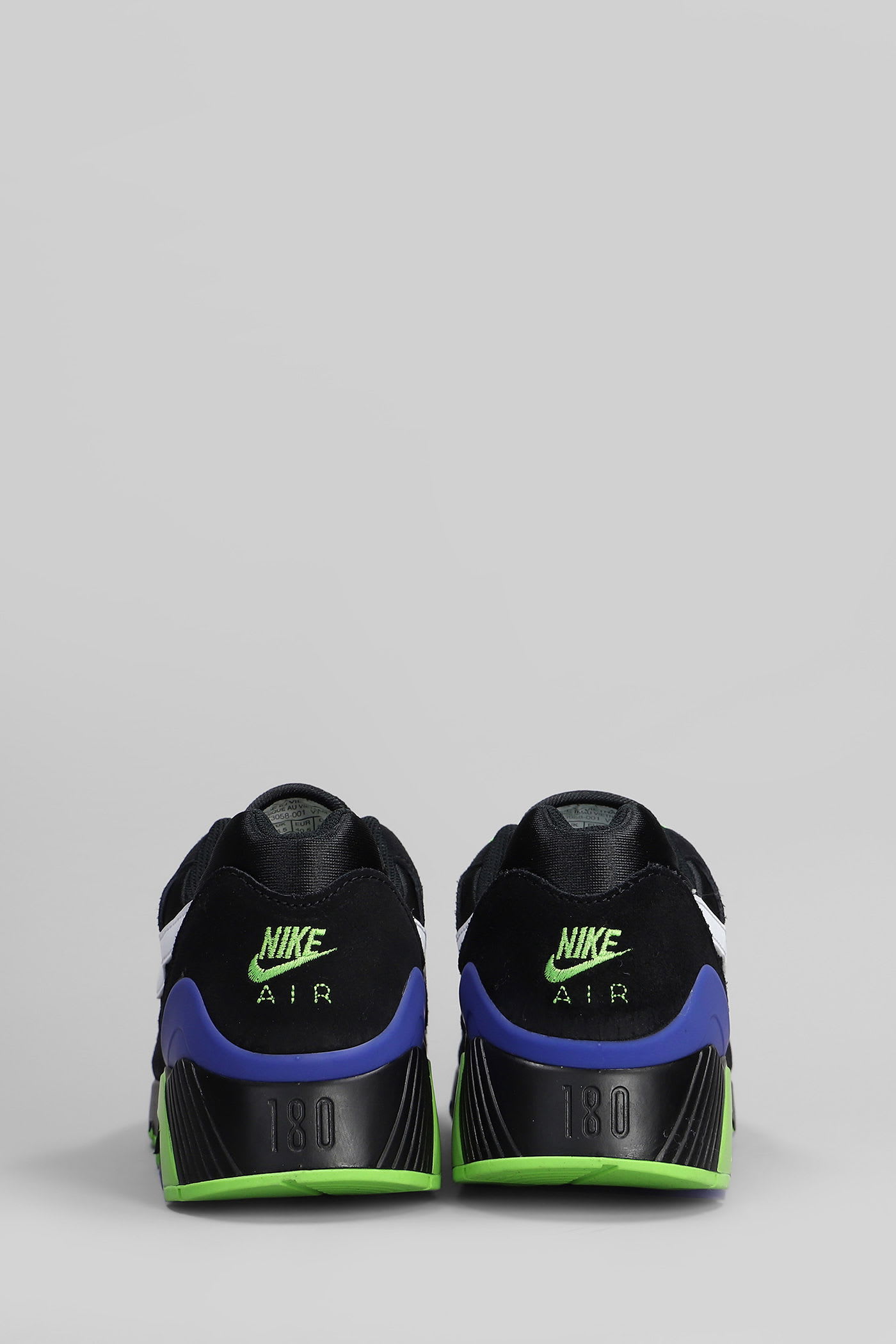 Nike Air 180 Qs Sneakers In Black Suede And Fabric In Black