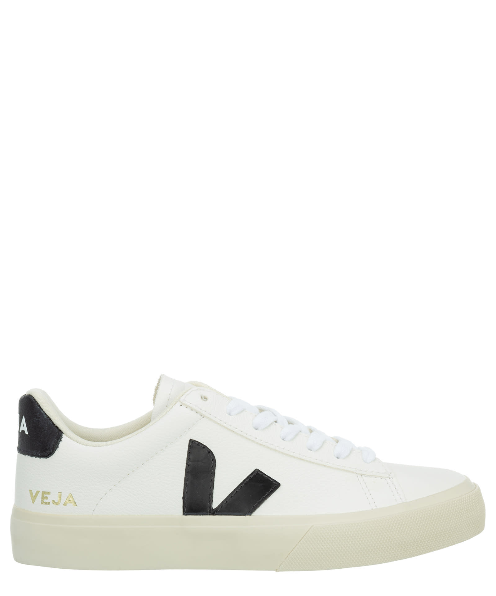 Veja Campo Leather Sneakers In White/black