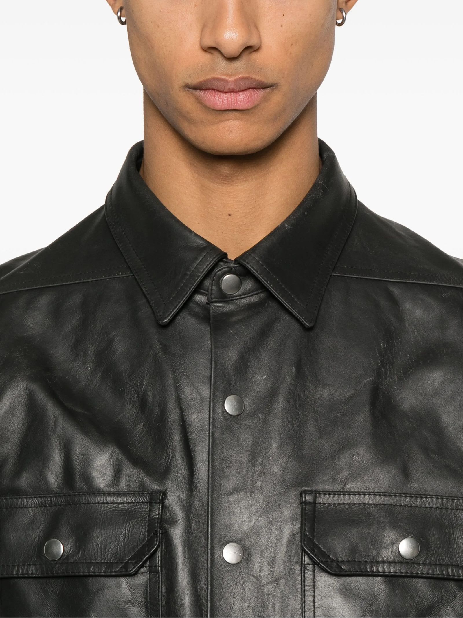 Rick Owens Shirts Black In Black