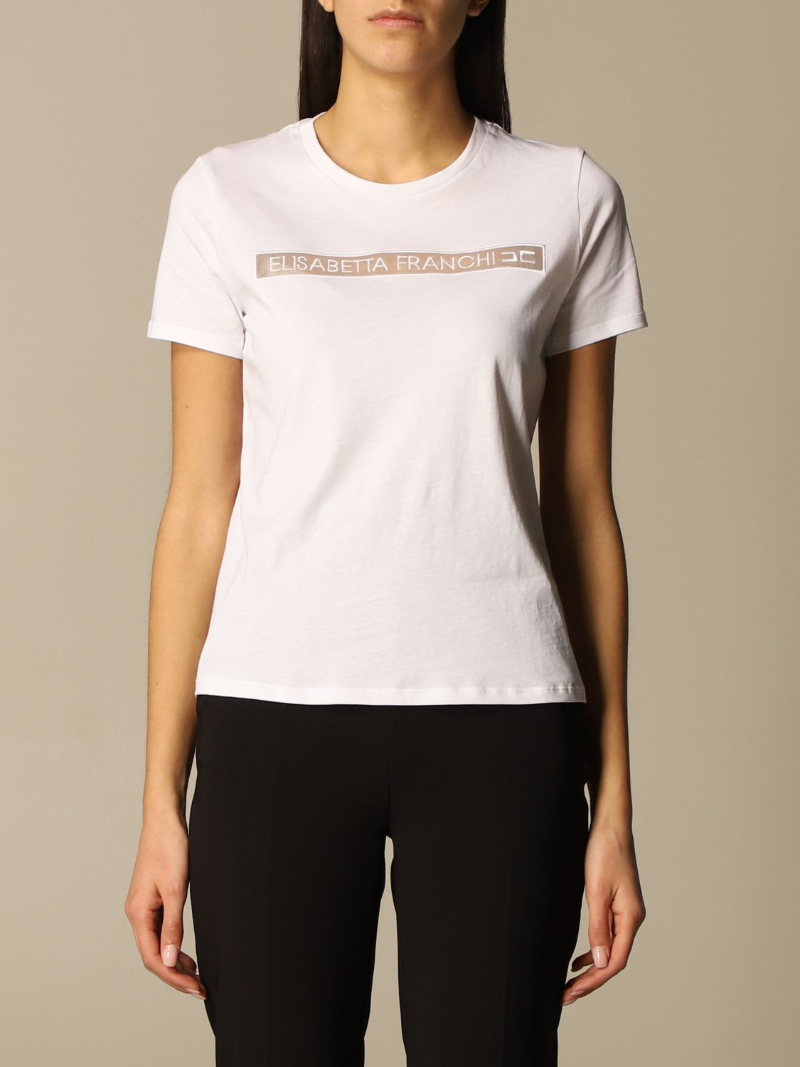 Elisabetta Franchi T-shirt Elisabetta Franchi Cotton T-shirt With Logo