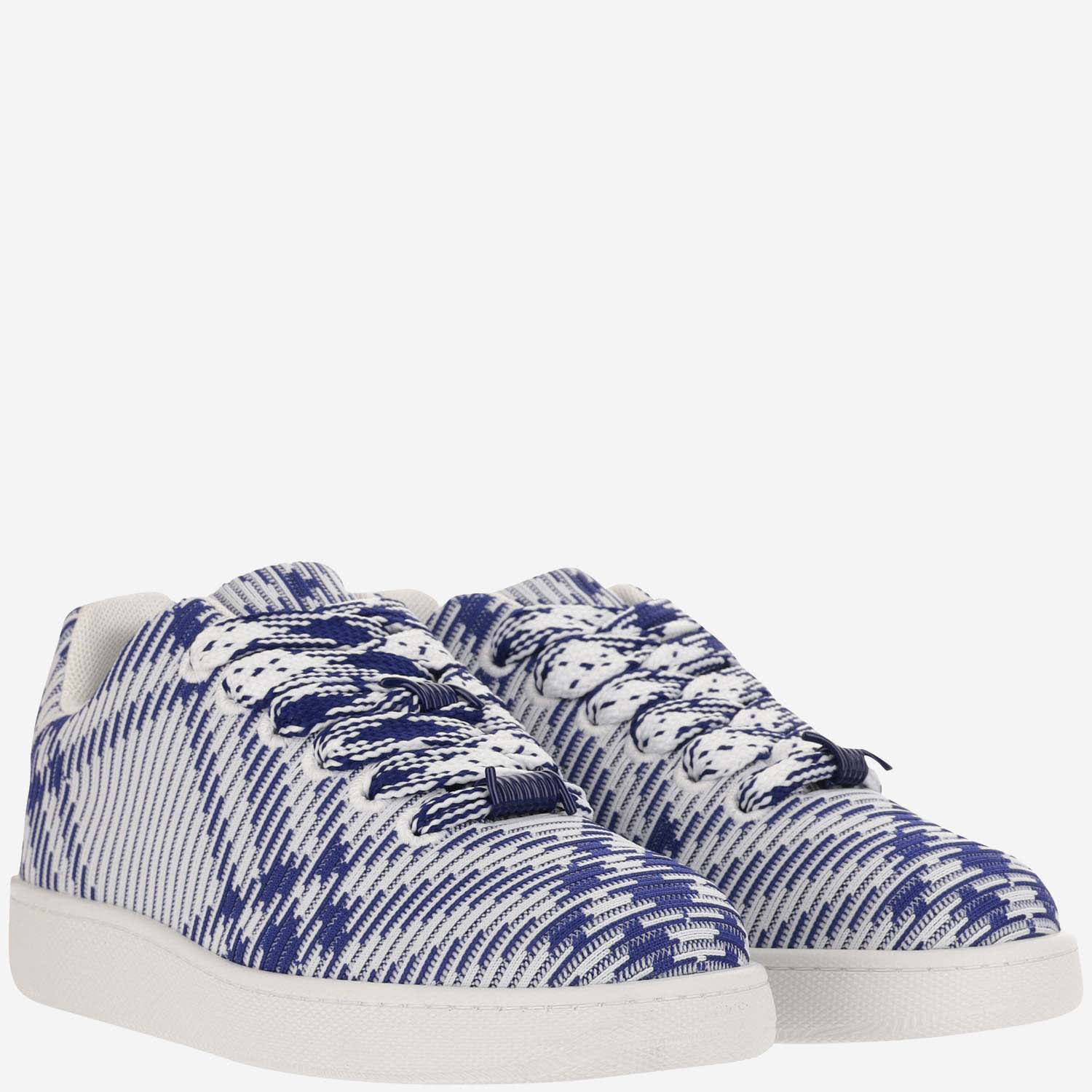 Shop Burberry Box Check Sneakers In Red