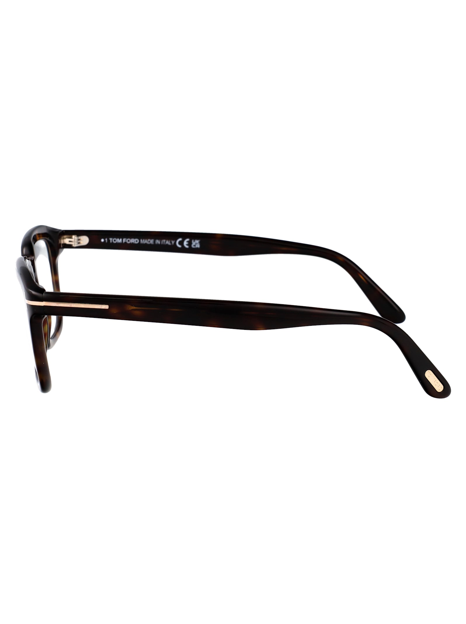 Tom Ford Womens Black Tr001853 Round-frame Acetate Optical Glasses In Avana Scura