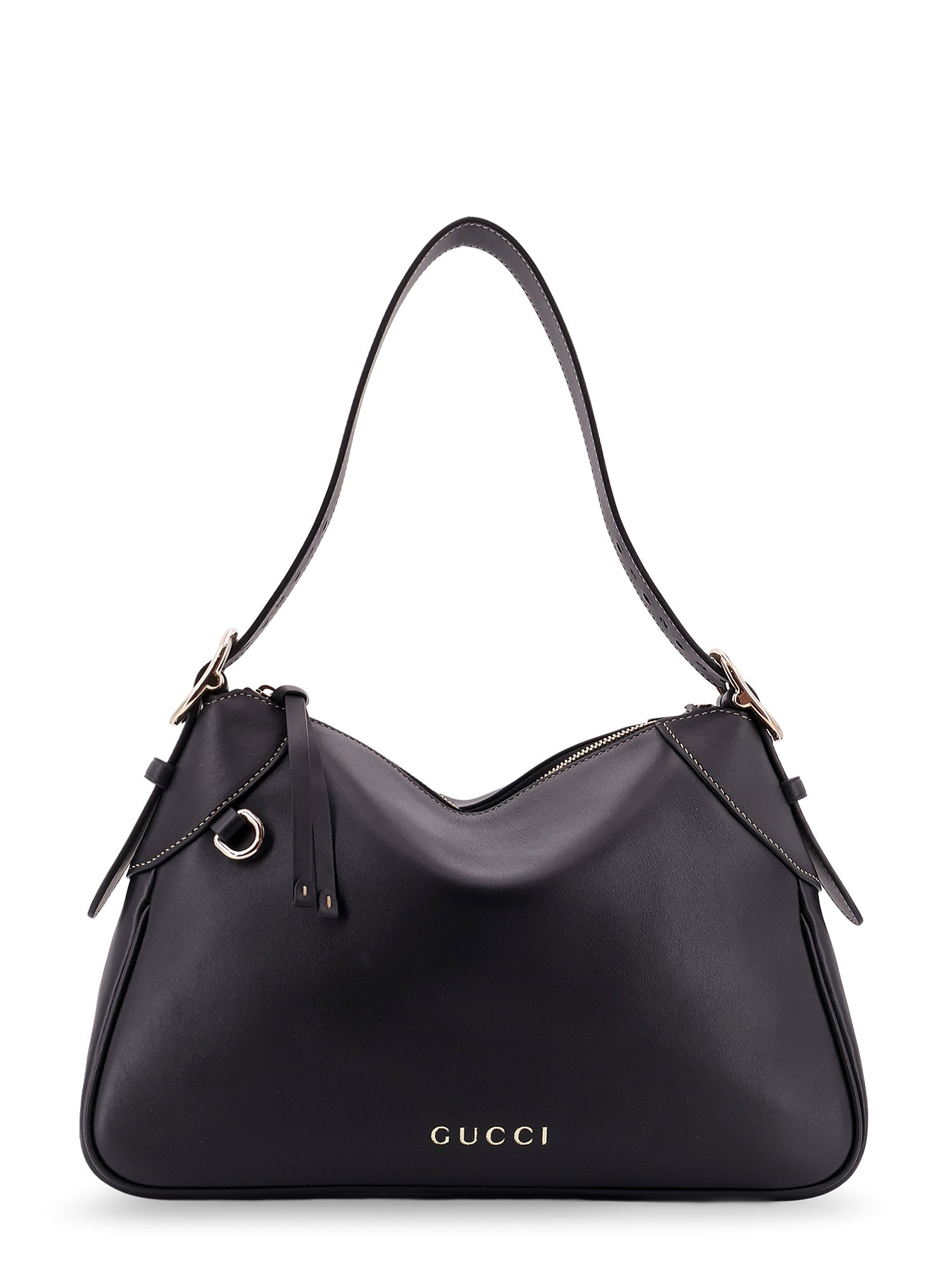 Gucci Gg Emblem Leather Shoulder Bag