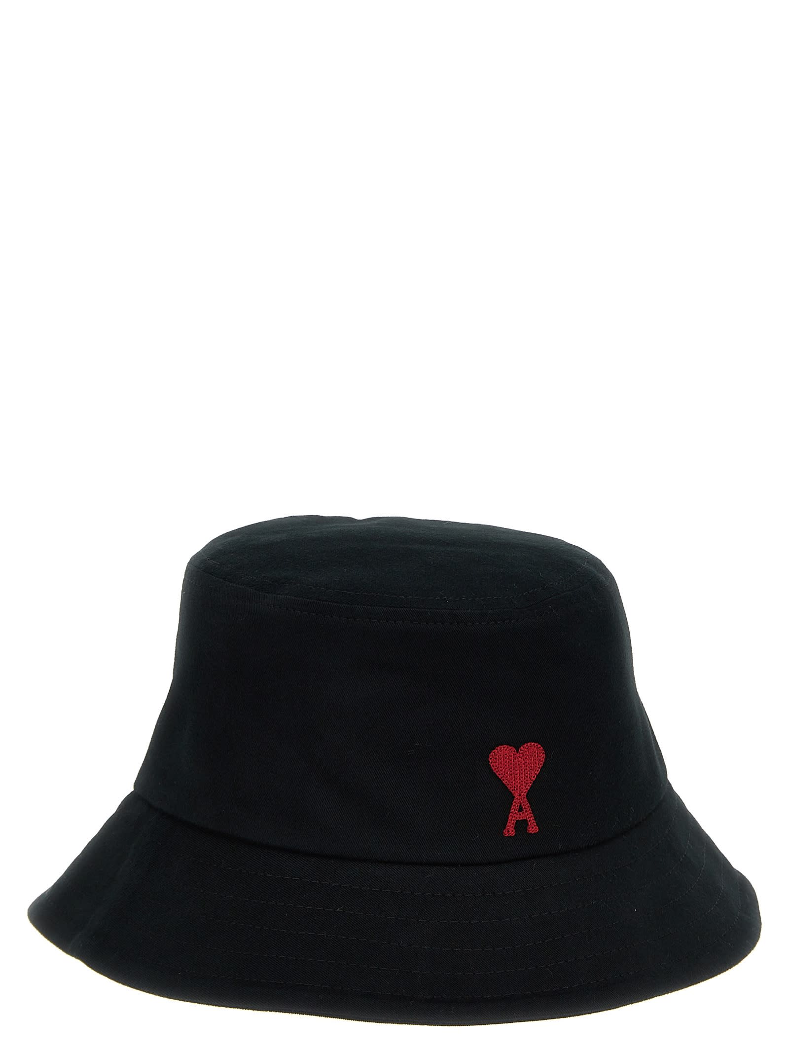 Ami Alexandre Mattiussi Ami Paris 'ami De Coeur' Bucket Hat In Black