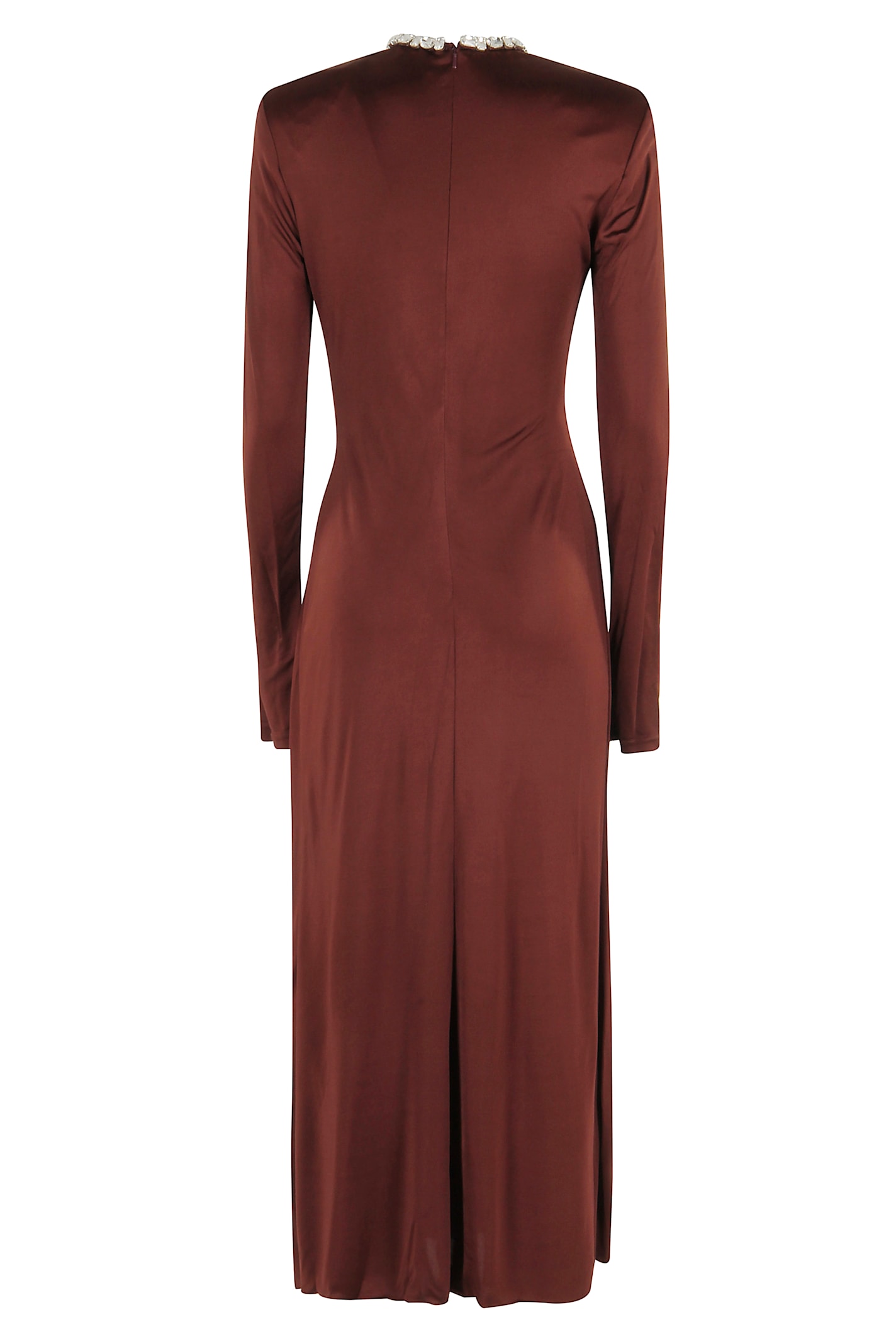 David Koma Long Dress In Burgundy