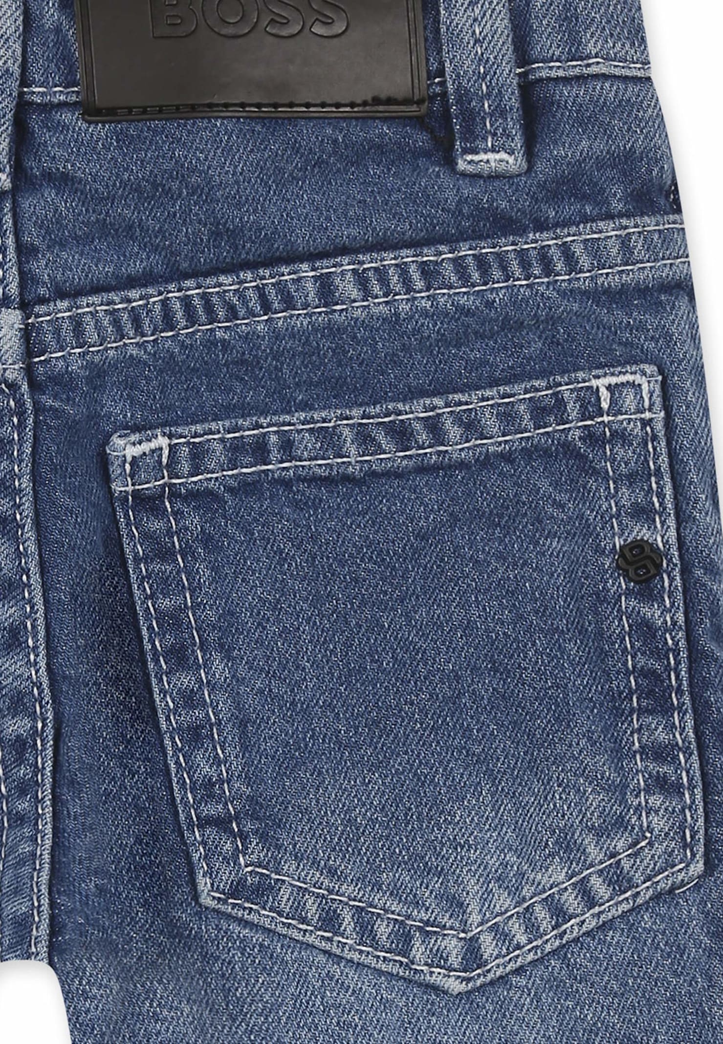Hugo Boss Stretch Cotton Jeans In Denim