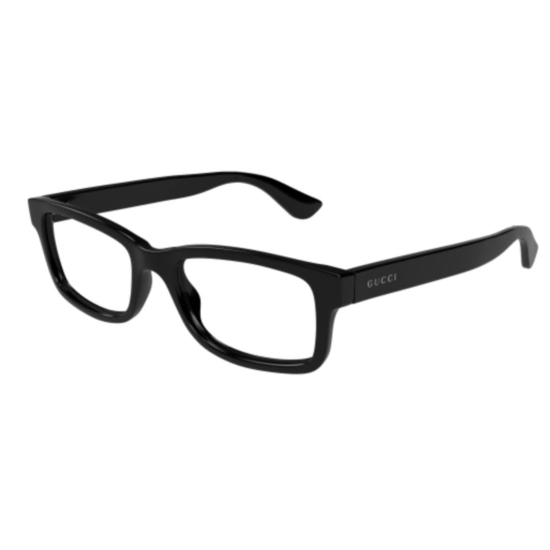 Gucci Rectangle Logo Lens Frame In Black-black-transparent