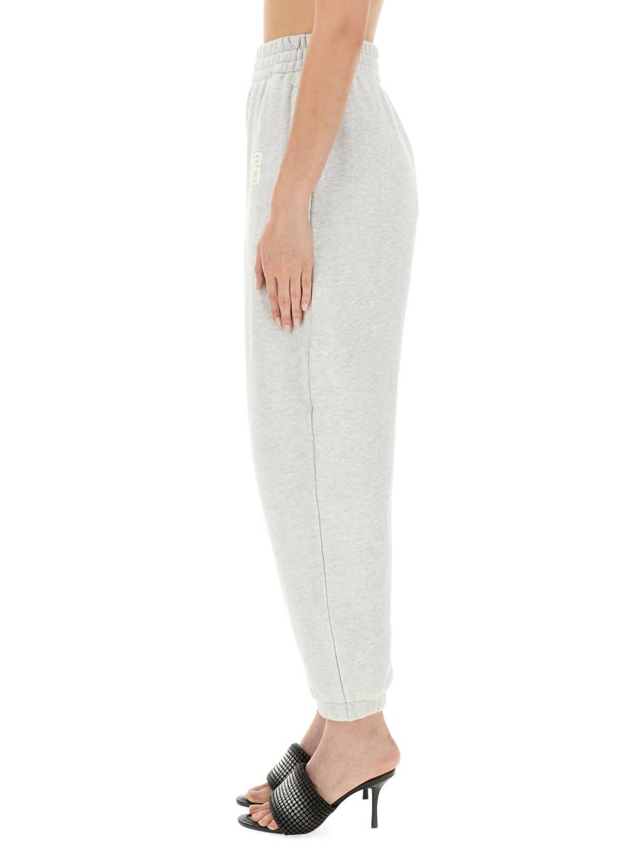 Shop Alexander Wang T Jogging Pants With Logo In Grey