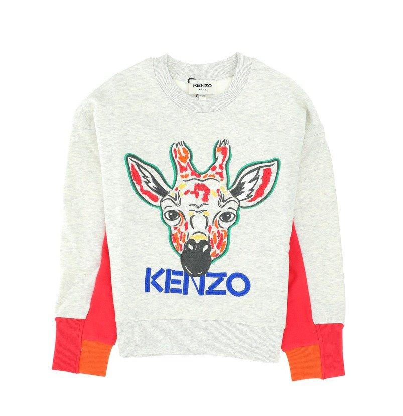 Kenzo Kids Logo Embroidered Long-sleeved Sweatshirt