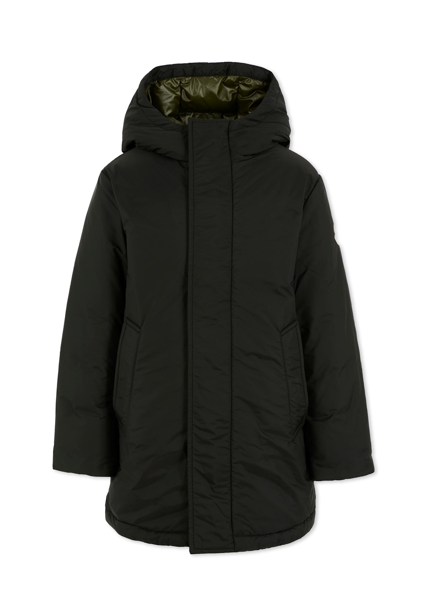 Moncler Black Gesudar Parka For Boy With Logo In Black