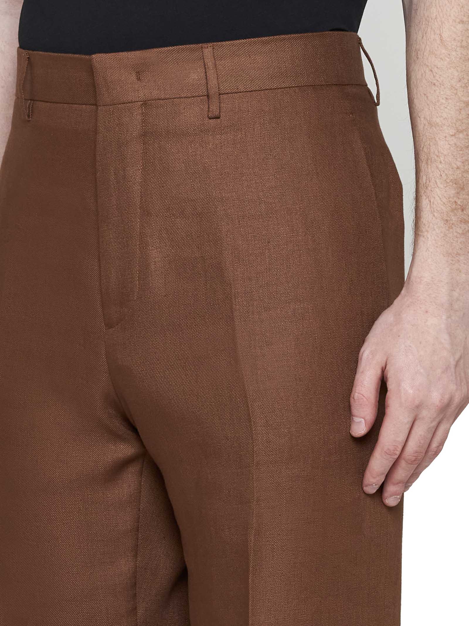 Shop Tagliatore Pants In Coccio