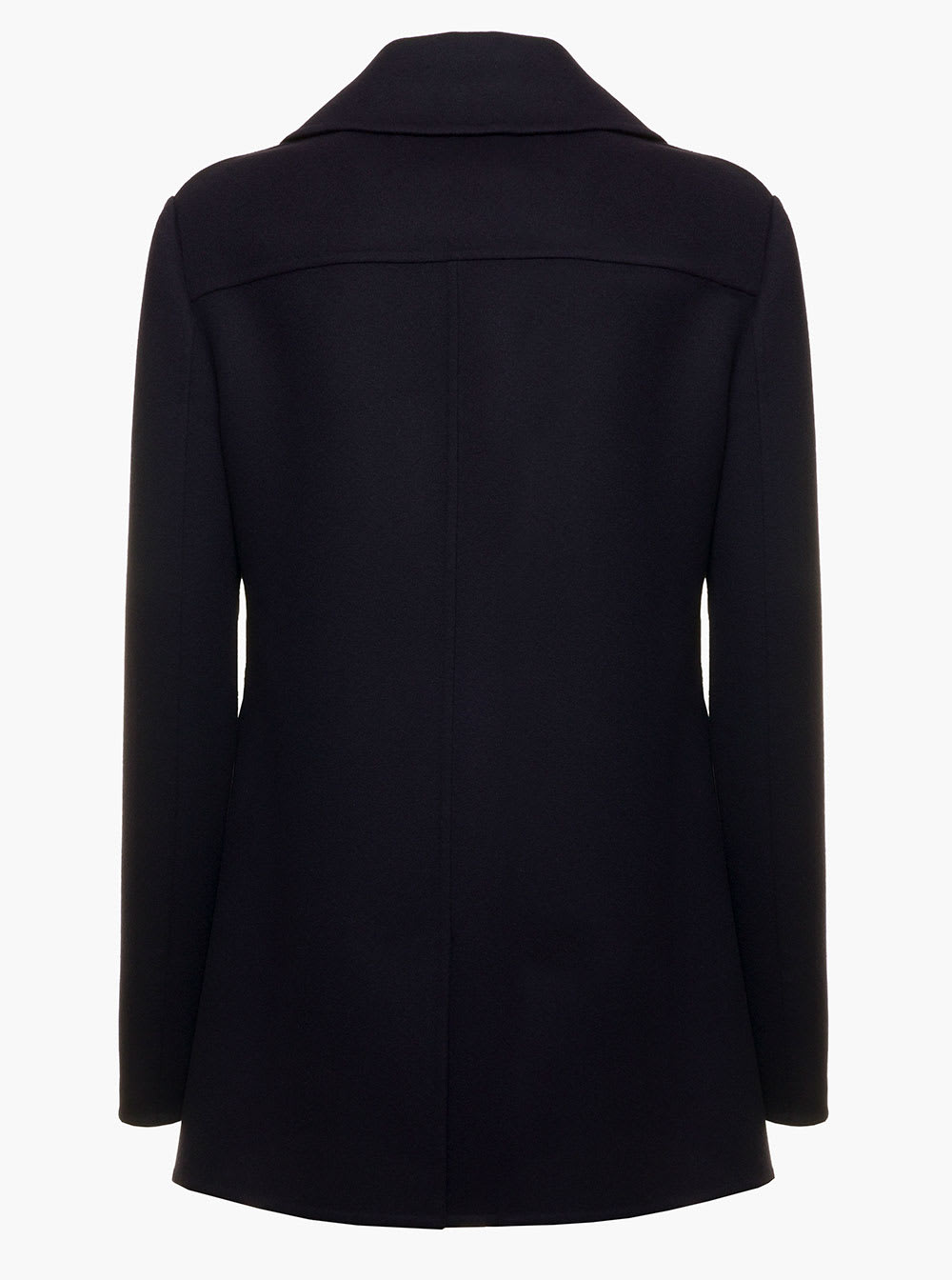 Valentino Womans Double-breasted Wool And Cashmere Blue Jacket