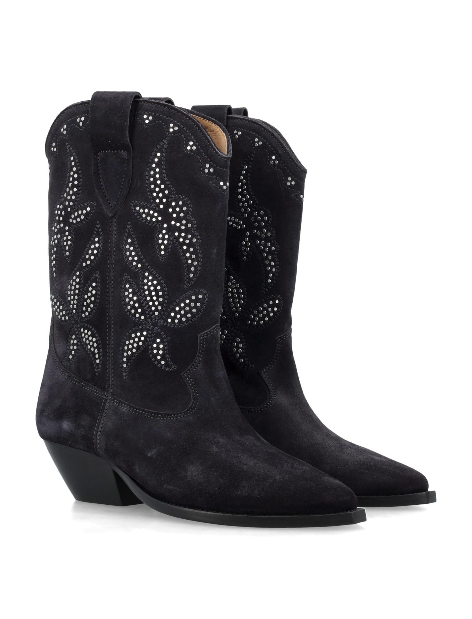 Shop Isabel Marant Duerto Embroidery Boots In Black