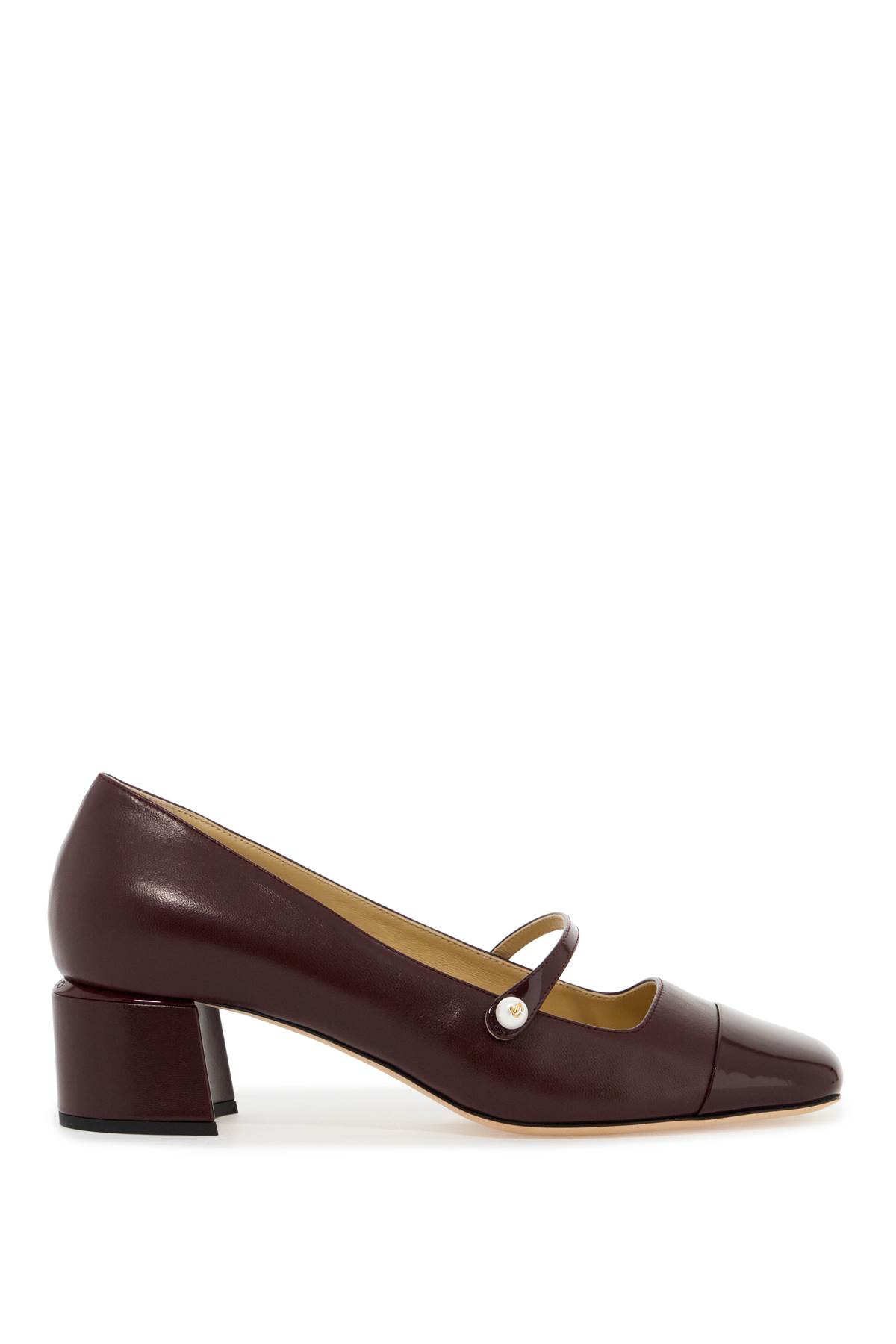 Shop Jimmy Choo Mary Jane Elisa In Garnet Garnet (purple)