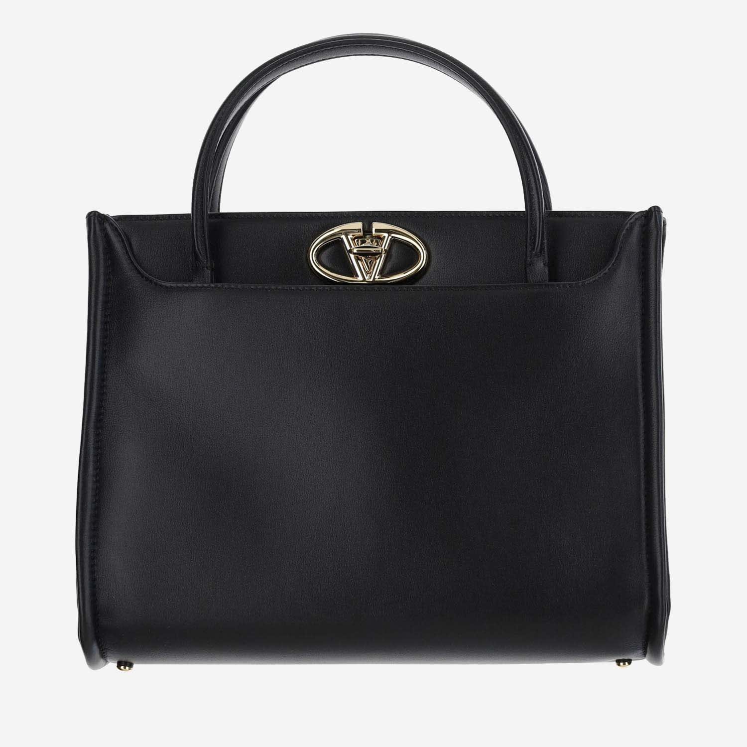 VALENTINO GARAVANI VLOGO LOCKER LEATHER BAG 