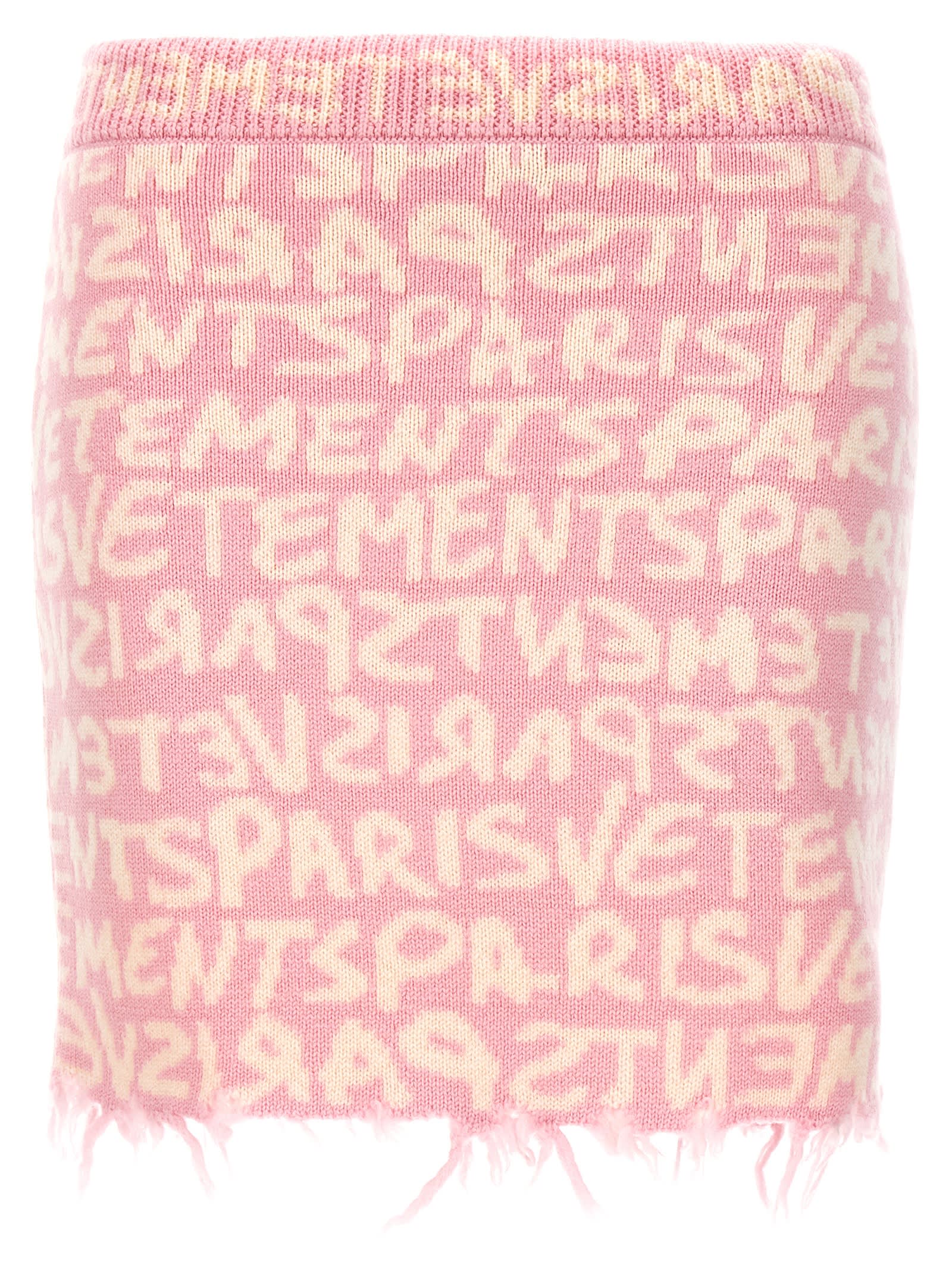 Shop Vetements Graffiti Monogram Skirt In Pink