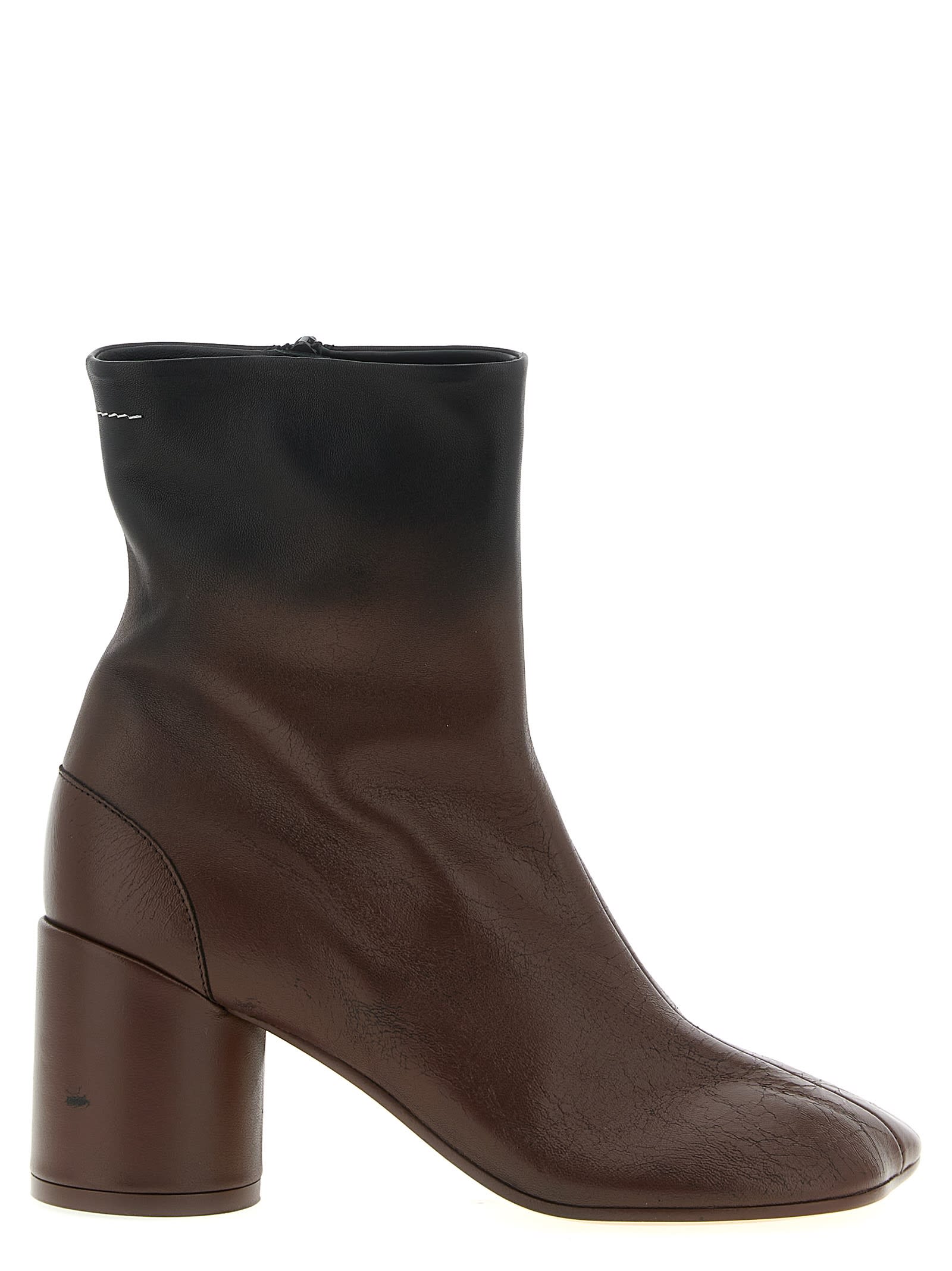 Mm6 Maison Margiela Anatomic Ankle Boots In Brown