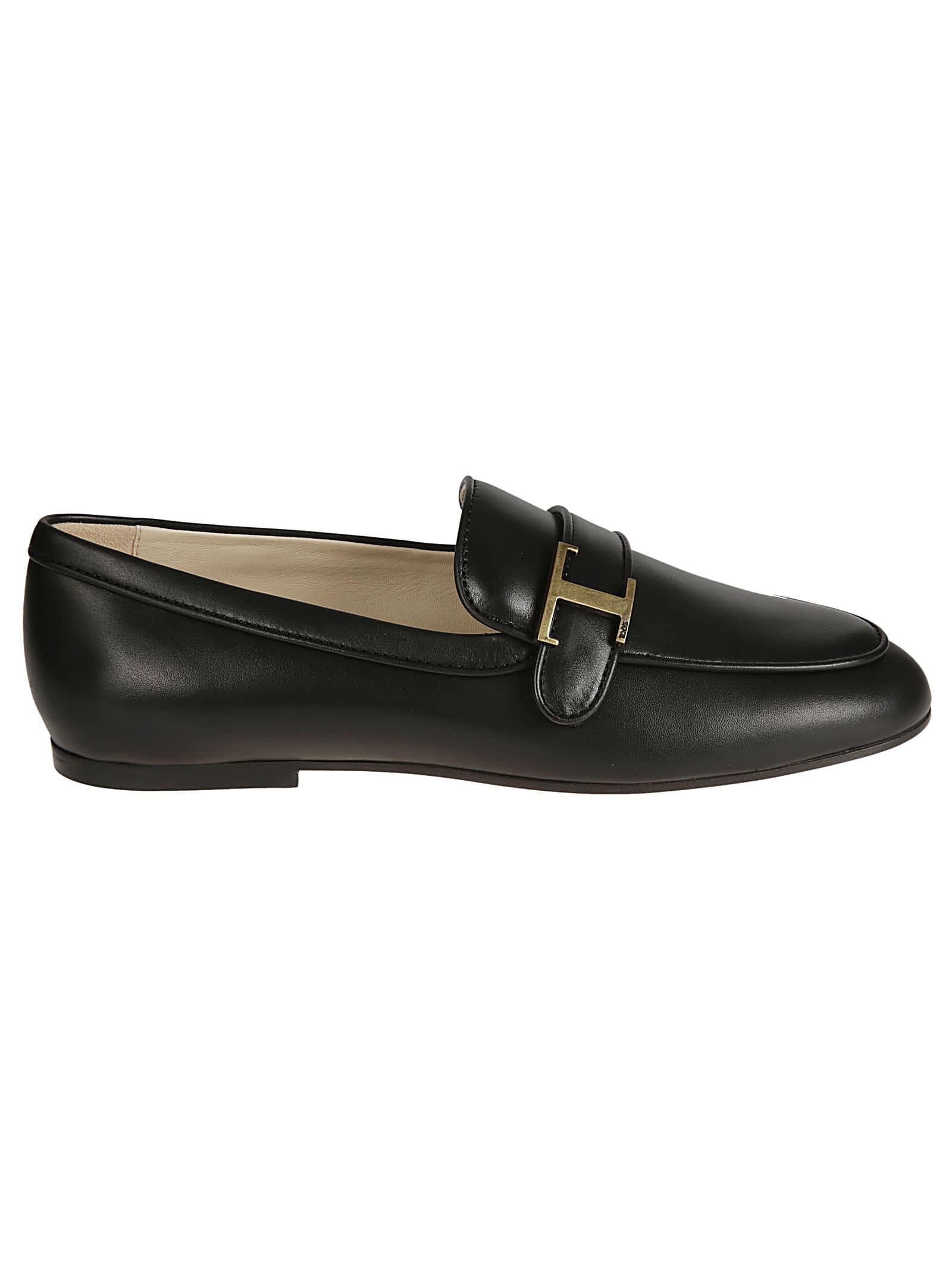 Tods Classic Side T Plaque Loafers