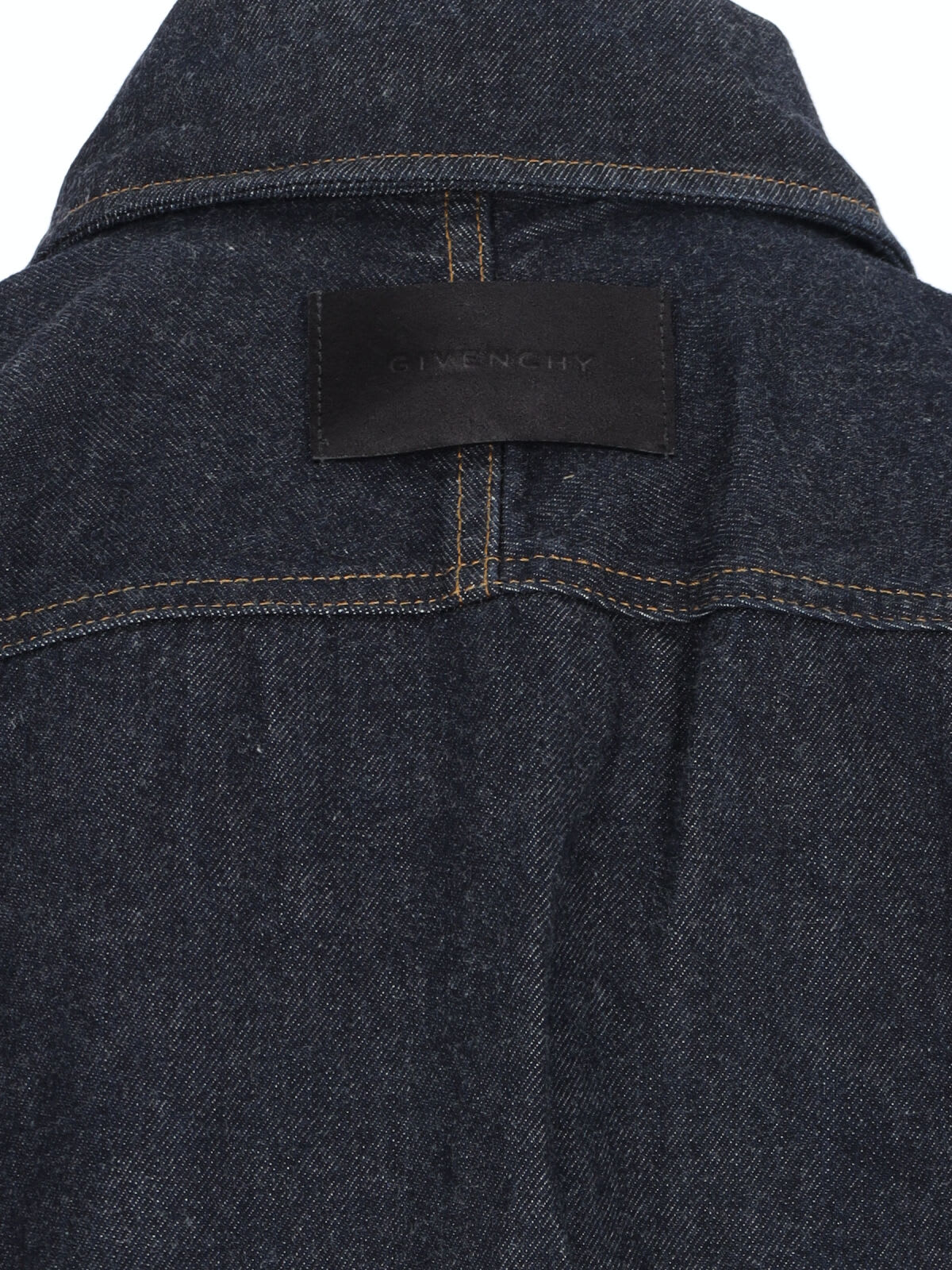 Givenchy Womens Dark Blue Logo-embroidered Longline Denim Overshirt In Blue