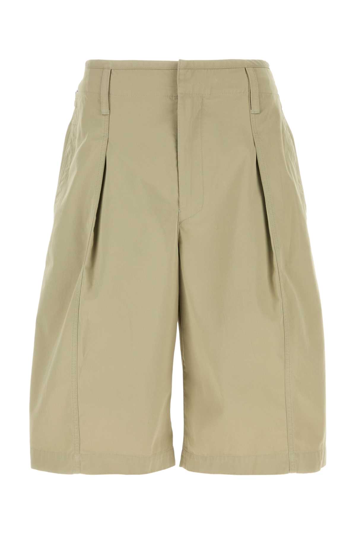 Sage Green Cotton Bermuda Shorts