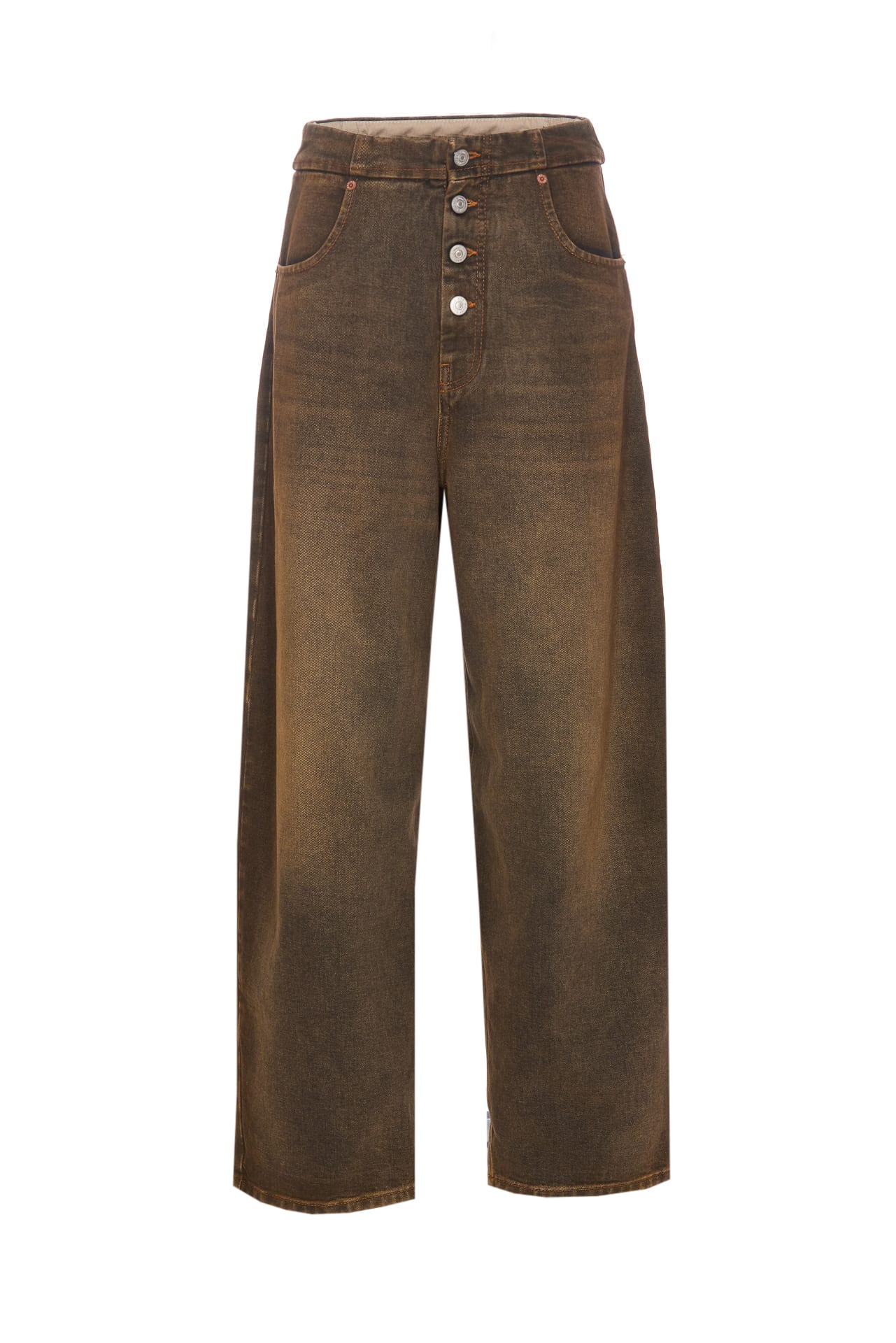 Shop Mm6 Maison Margiela Jeans In Brown