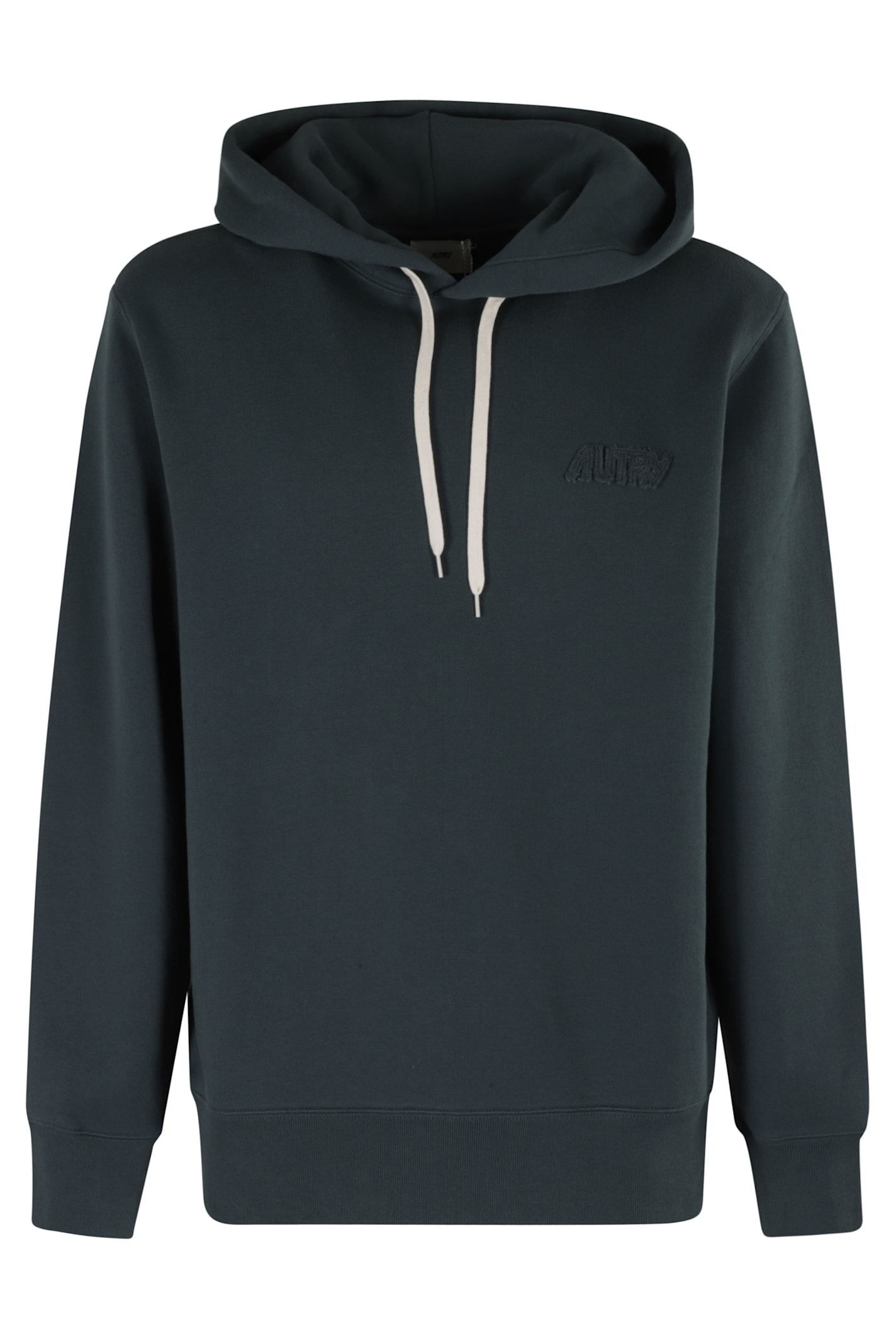 Autry Relaxed Fit Hoodie With Embroidered Logo And Classic Kangaroo Pocket In Green