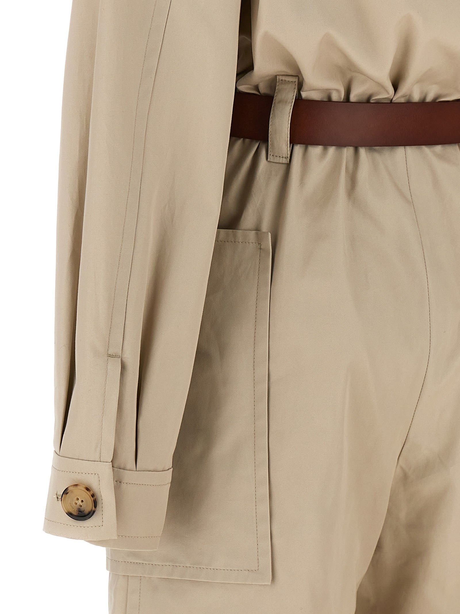 Saint Laurent Jumpsuits In Beige