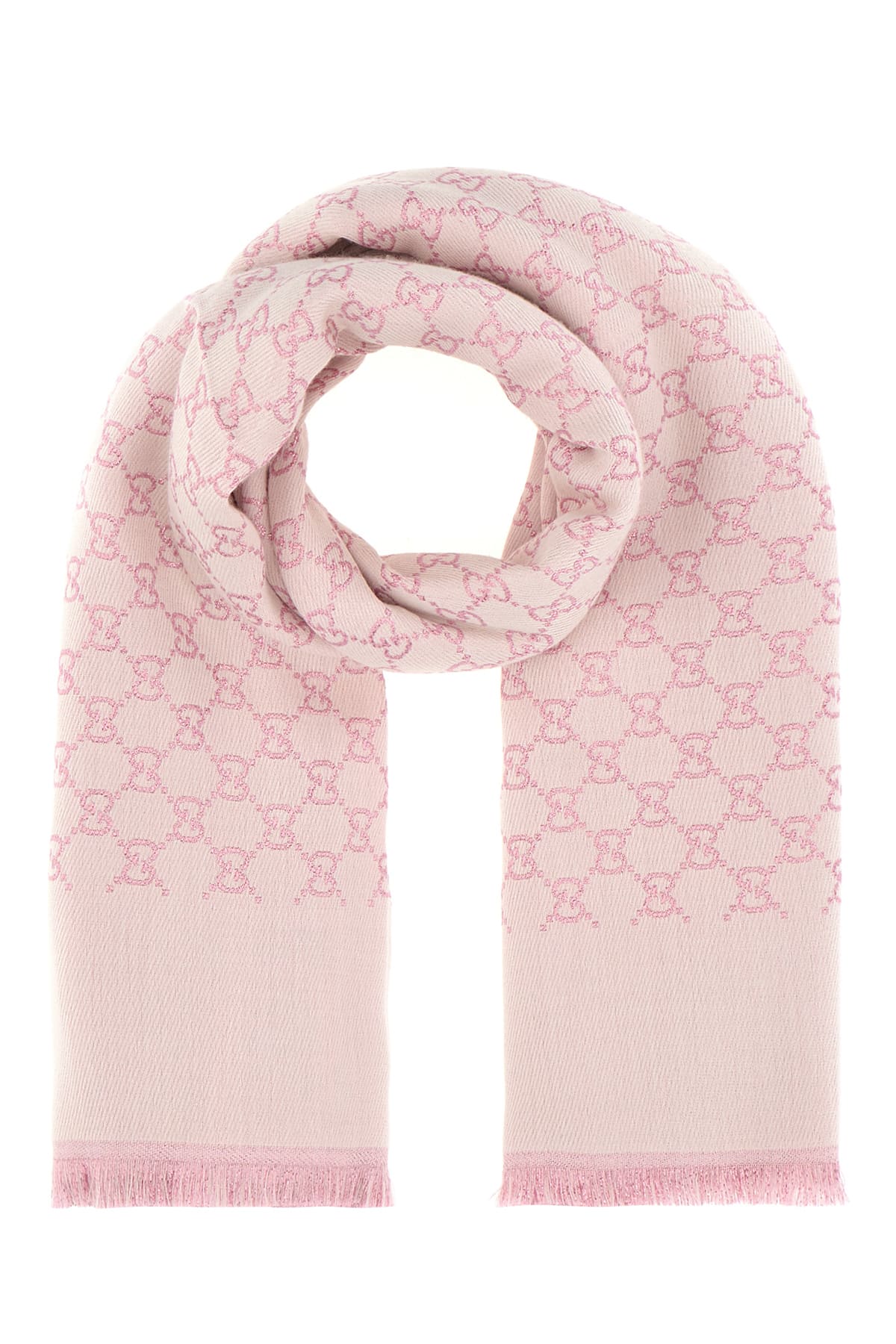 Embroidered Wool Blend Reversible Scarf