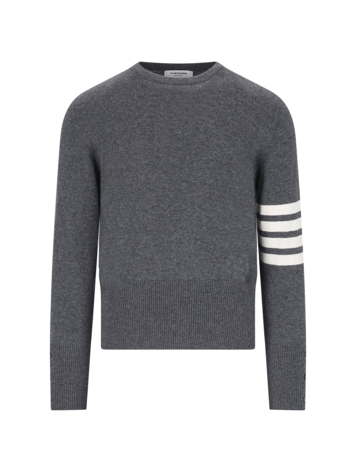 Shop Thom Browne 4- Bar Sweater In Gray
