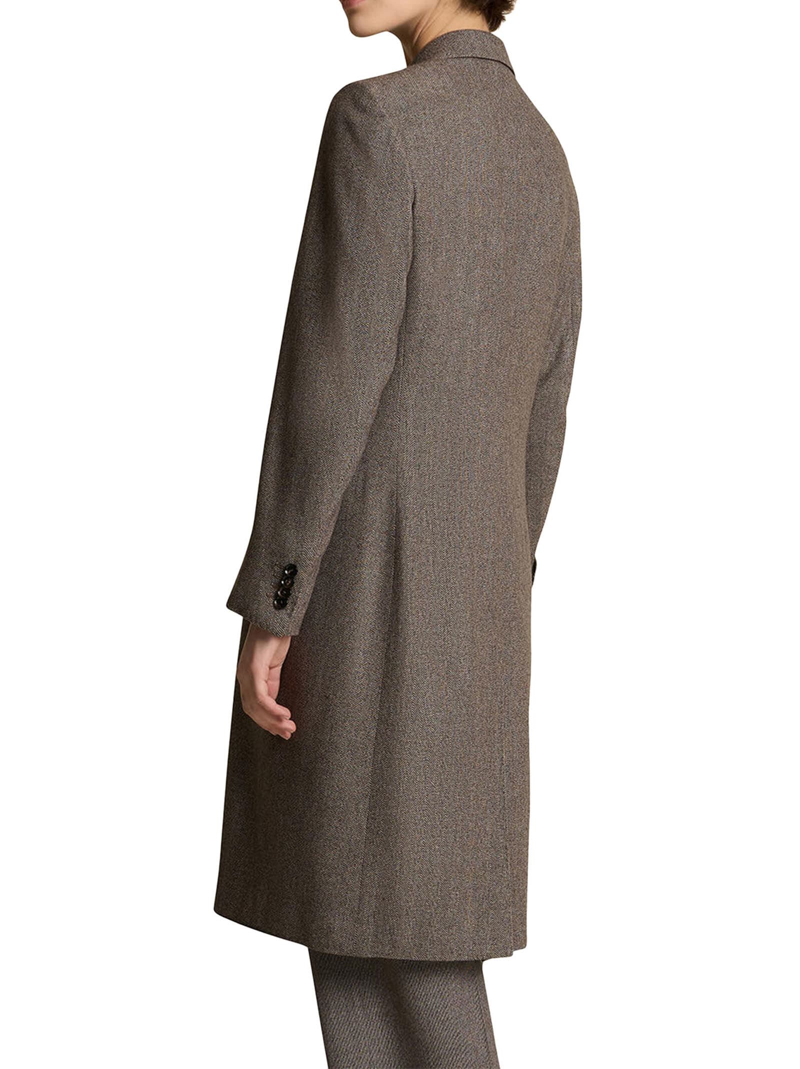 Shop Kiton Coat Virgin Wool In Beige