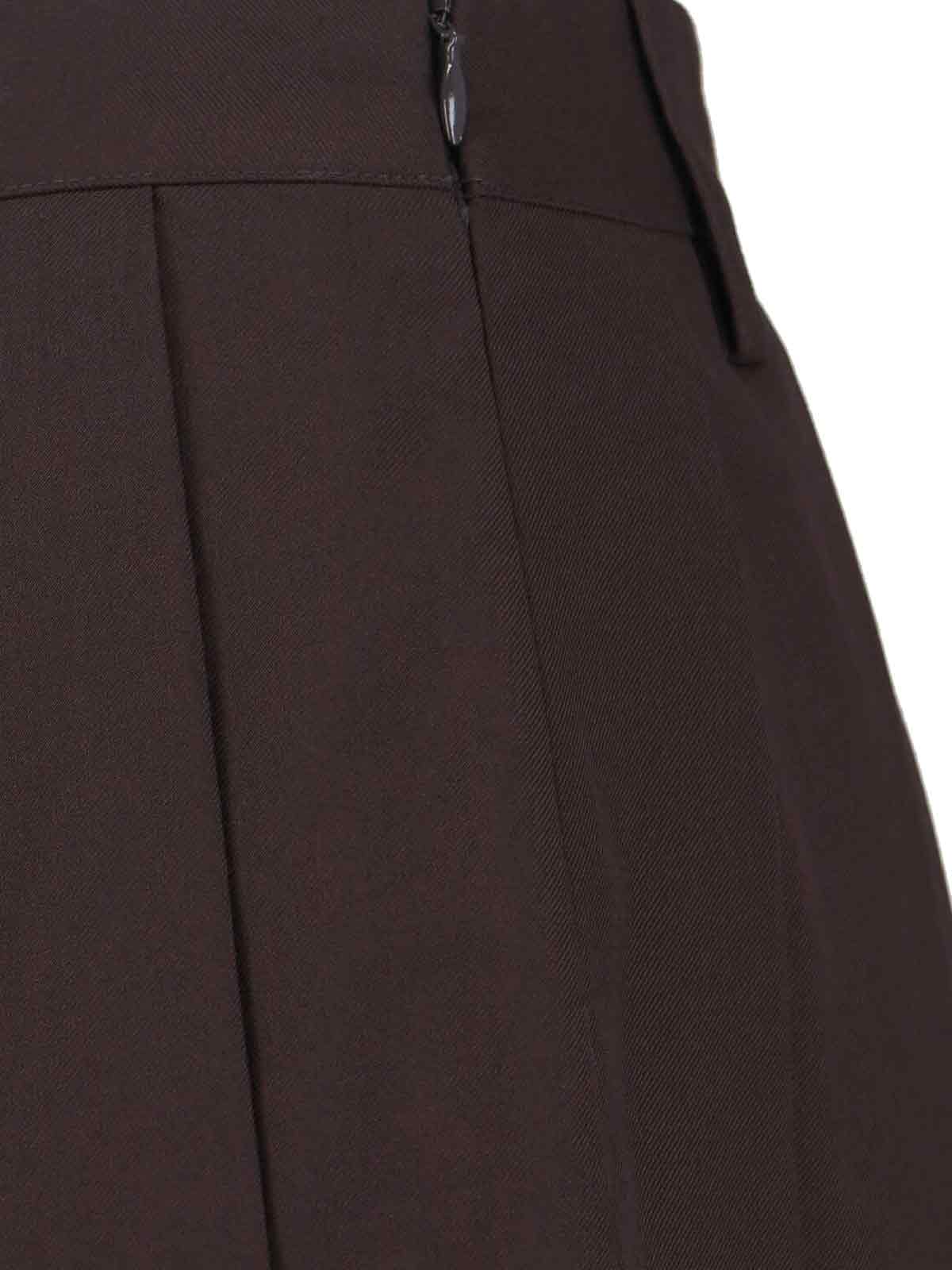 Dunst Brown Pleats Midi Skirt In Brown