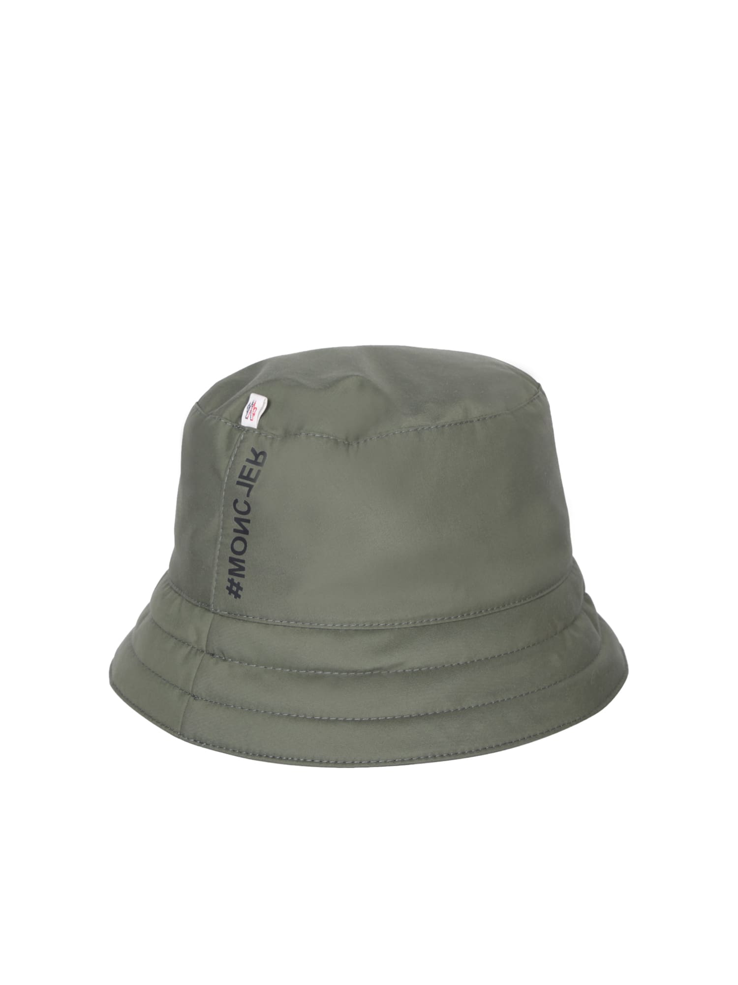 Shop Moncler Nylon Green Bucket Cap In Black