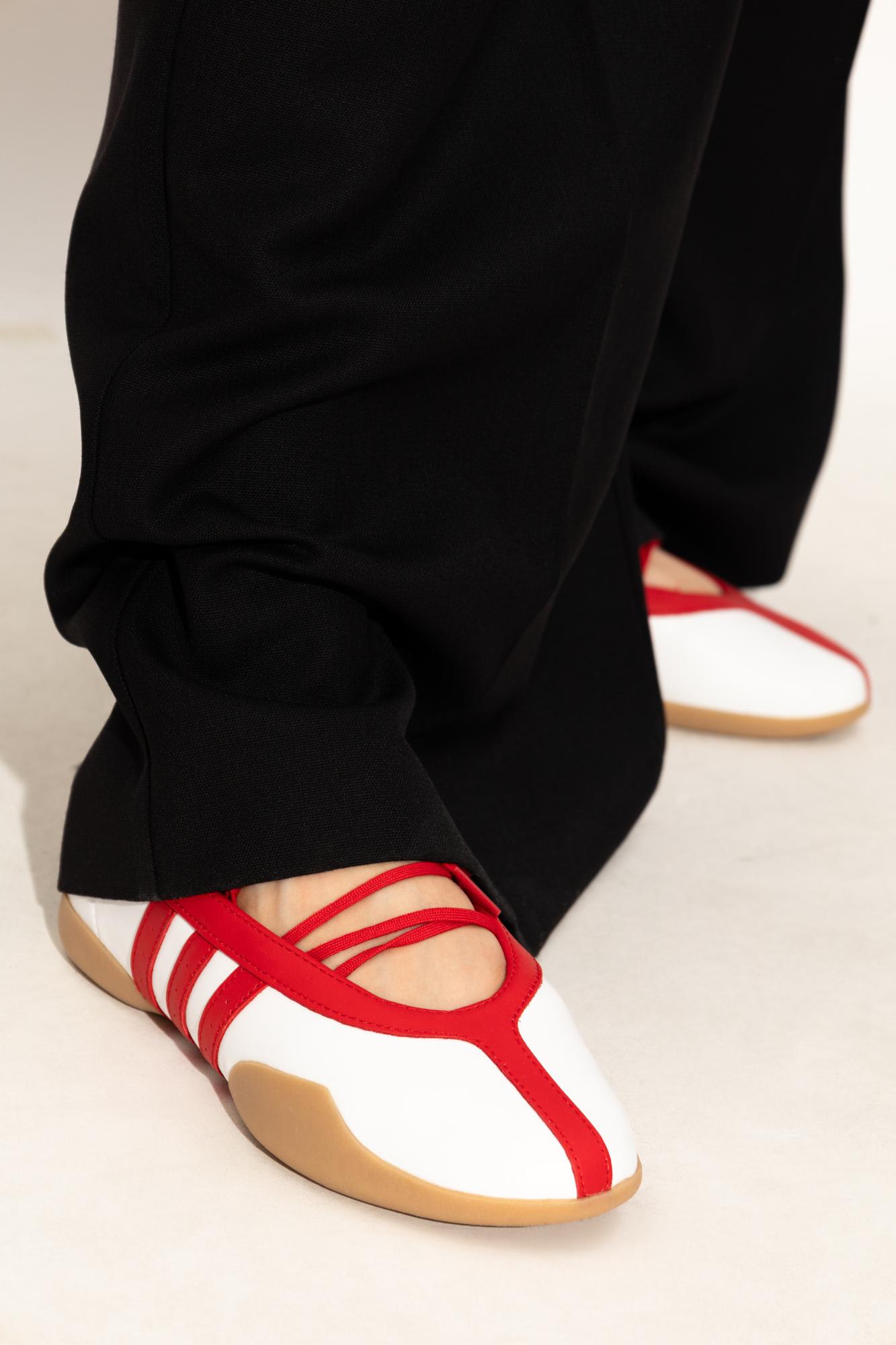 Adidas Originals Taekwondo Mei Flat Shoes White In Red