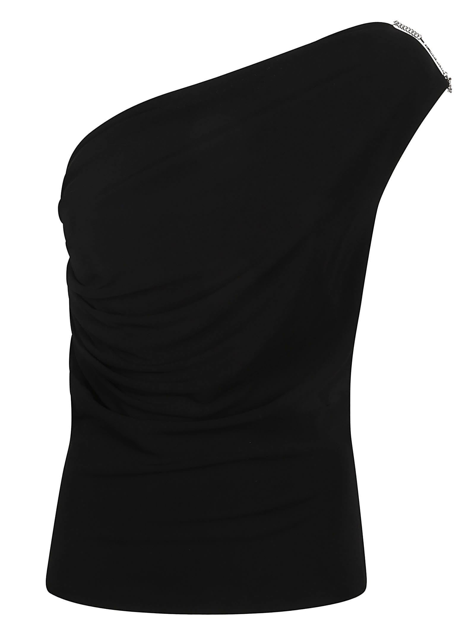 Shop Dsquared2 One-shoulder Top In Black