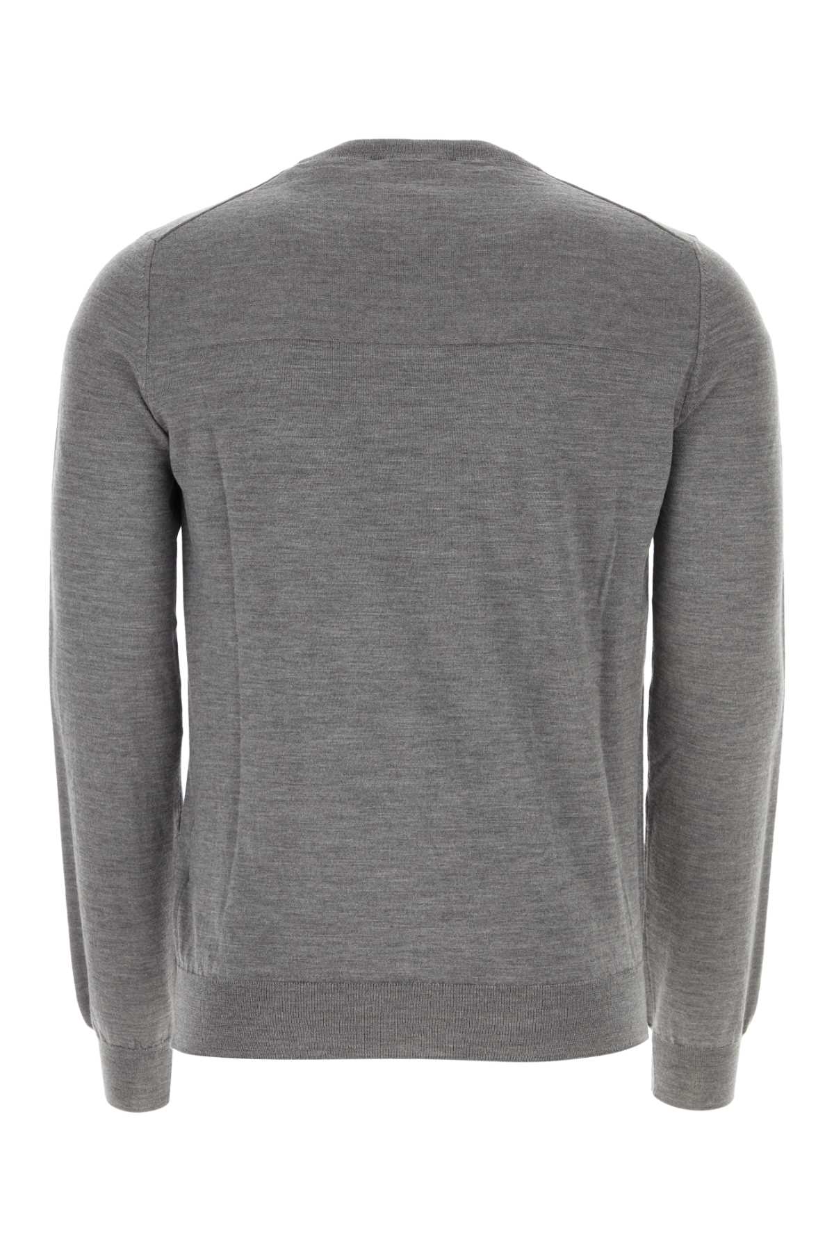 Shop Jil Sander Grey Wool Sweater In 025