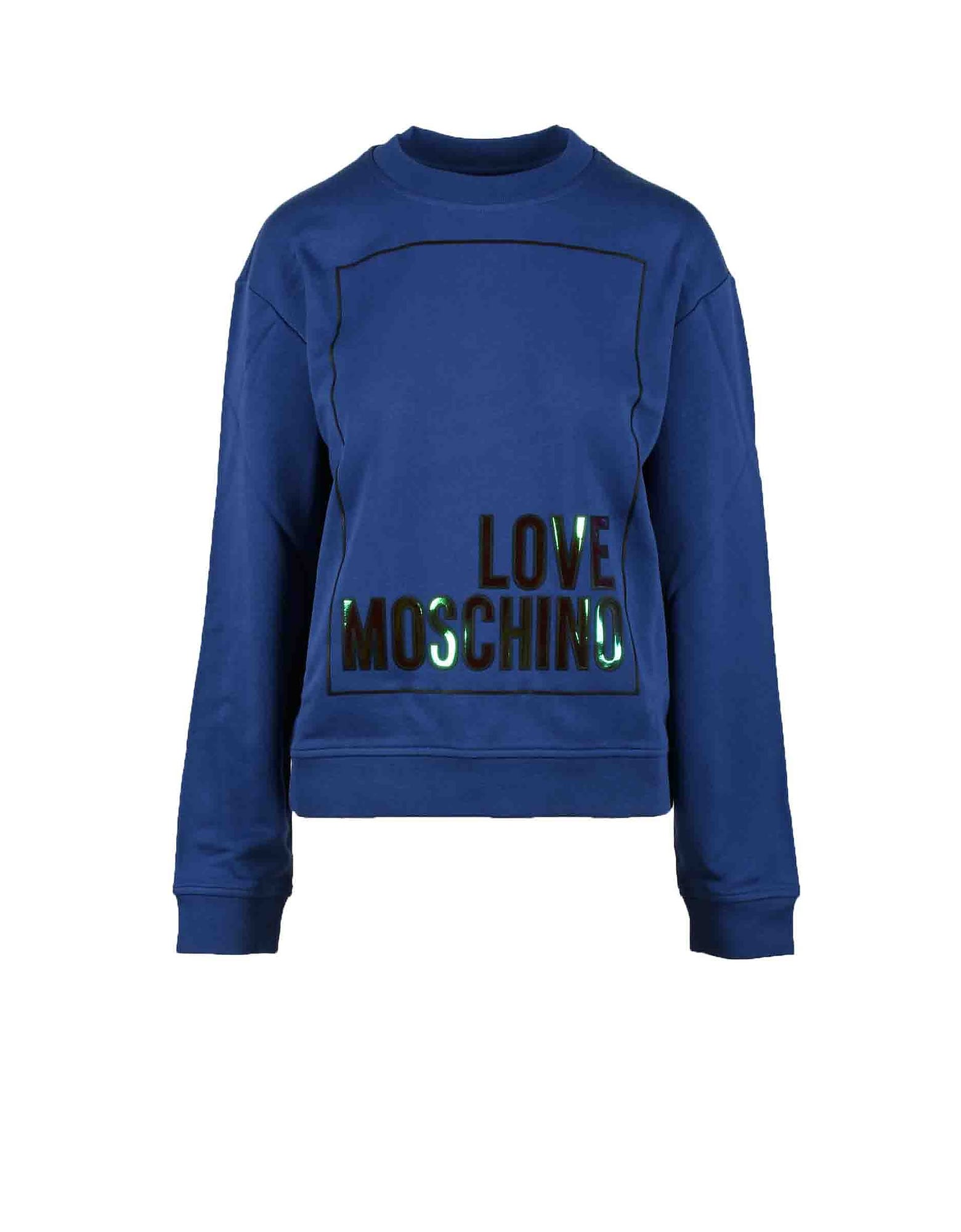 Love Moschino Womens Blue Sweatshirt