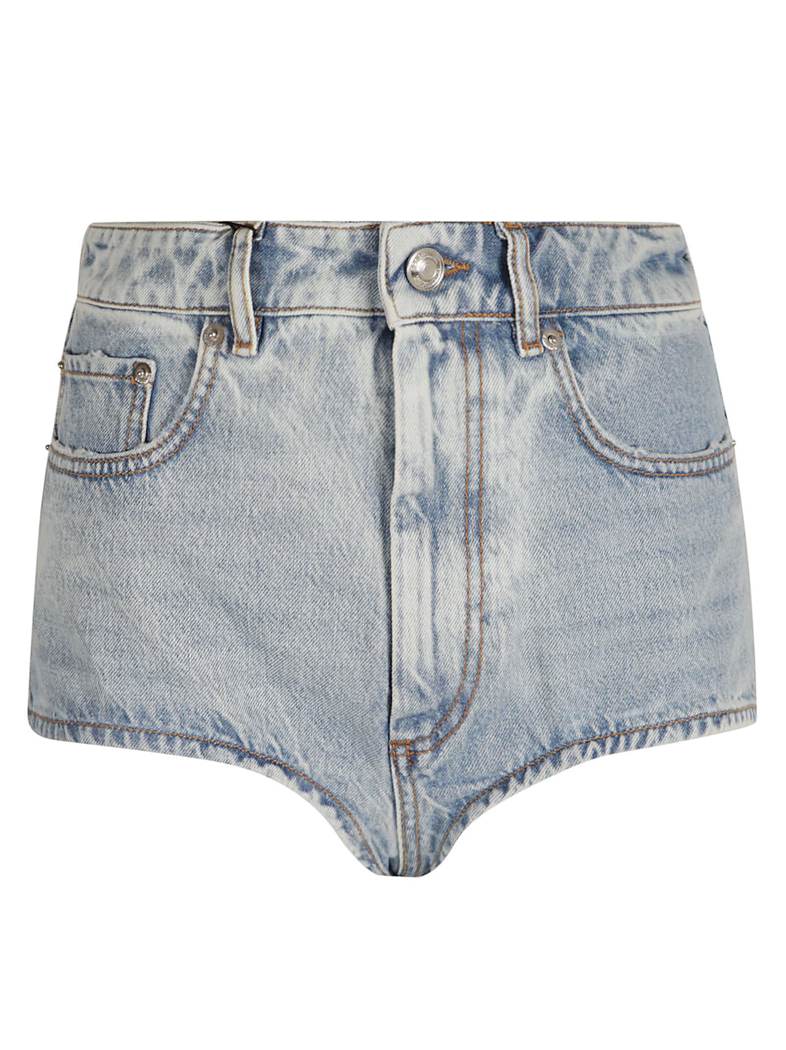 Shop Sportmax Chicca Jeans Shorts In Midnight Blue