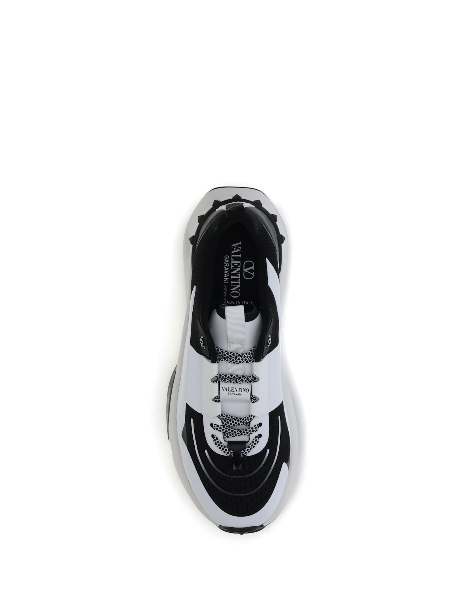 Valentino Garavani True Act Low Top Trainer In Mesh And Rubberised Fabric In Animal Print