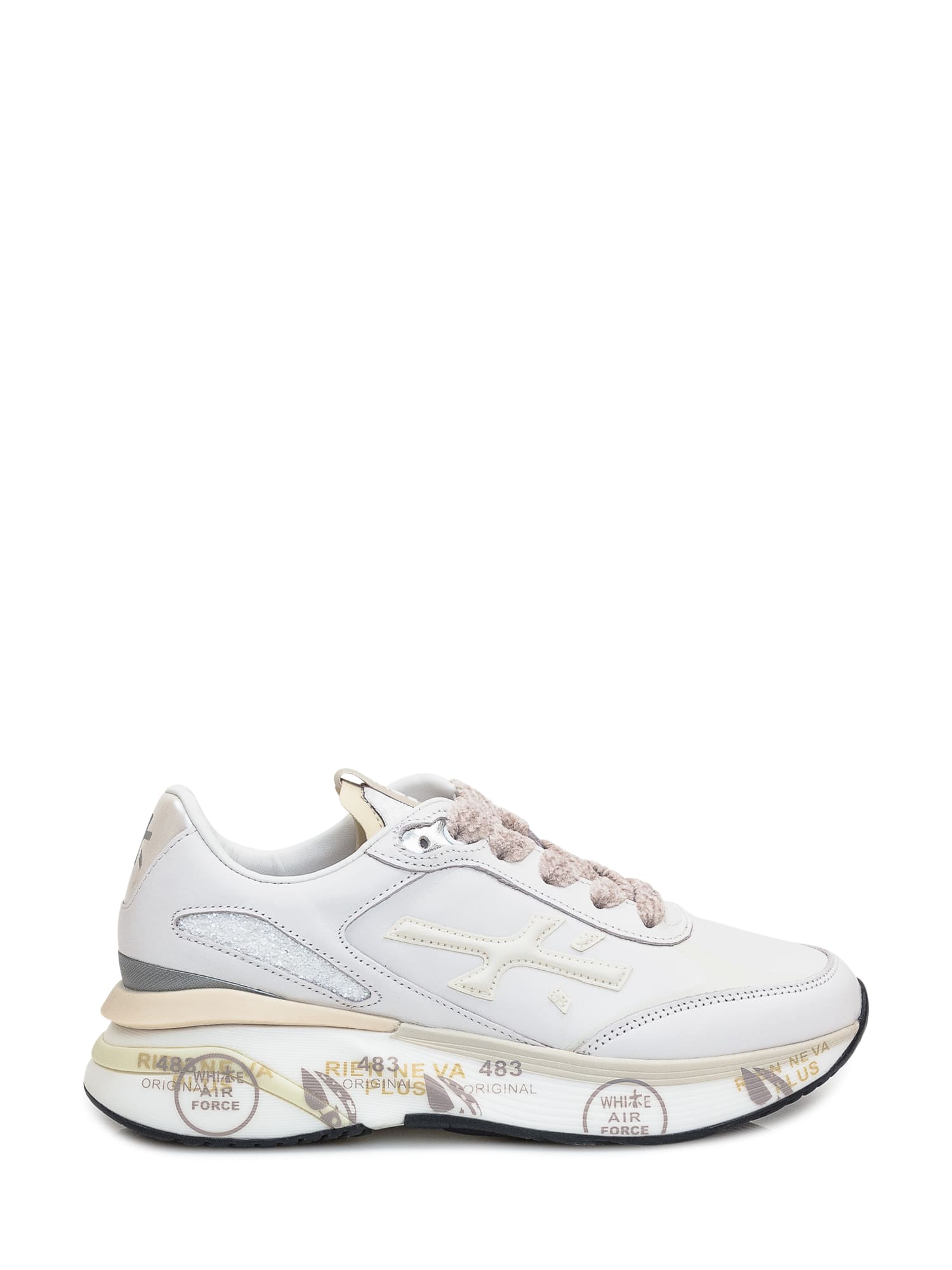 Shop Premiata Sneaker With Logo In Bianco