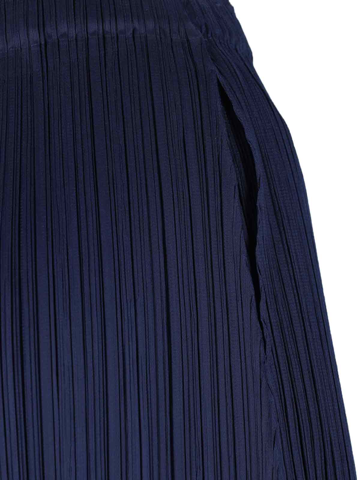 Issey Miyake February Pleated Pants In Blue
