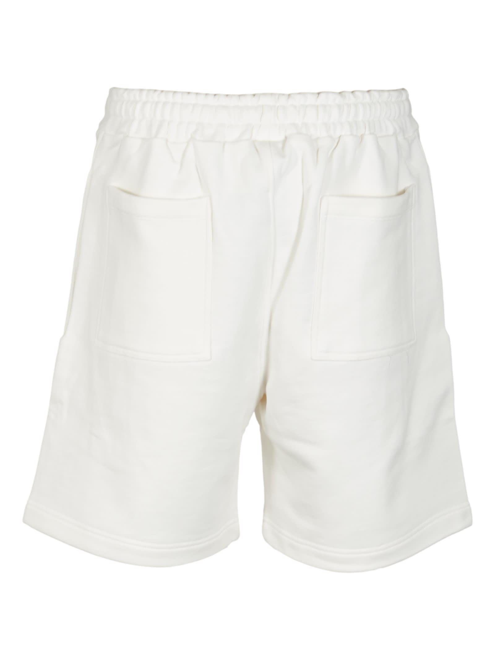 A Paper Kid Logo Laced Shorts In Cream