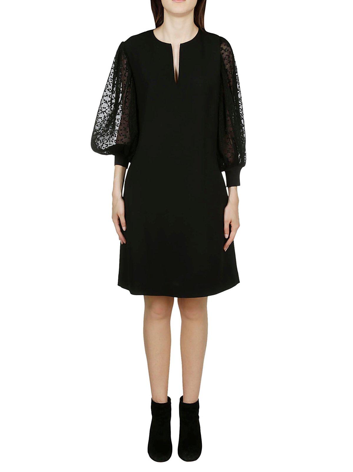 Givenchy Dress With Pleated Sleeves In Black