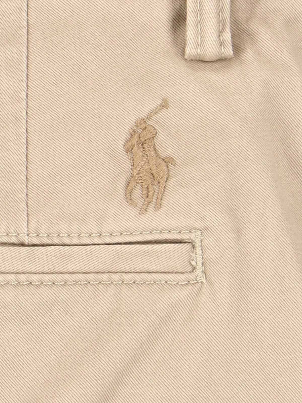 Shop Polo Ralph Lauren Logo Embroidery Shorts In Beige