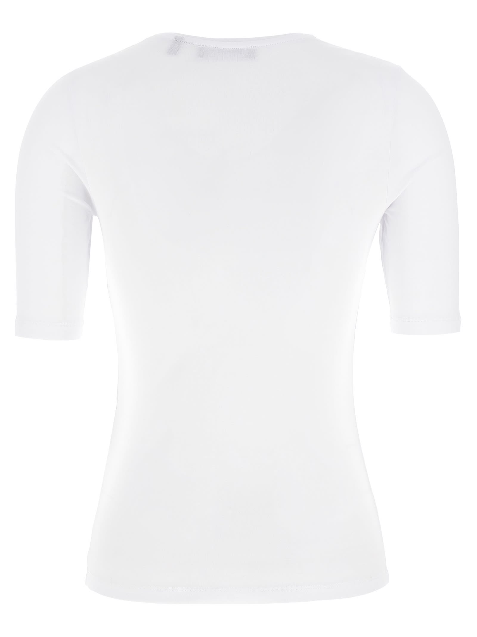 Rotate Birger Christensen Logo-patch Short-sleeve T-shirt In White