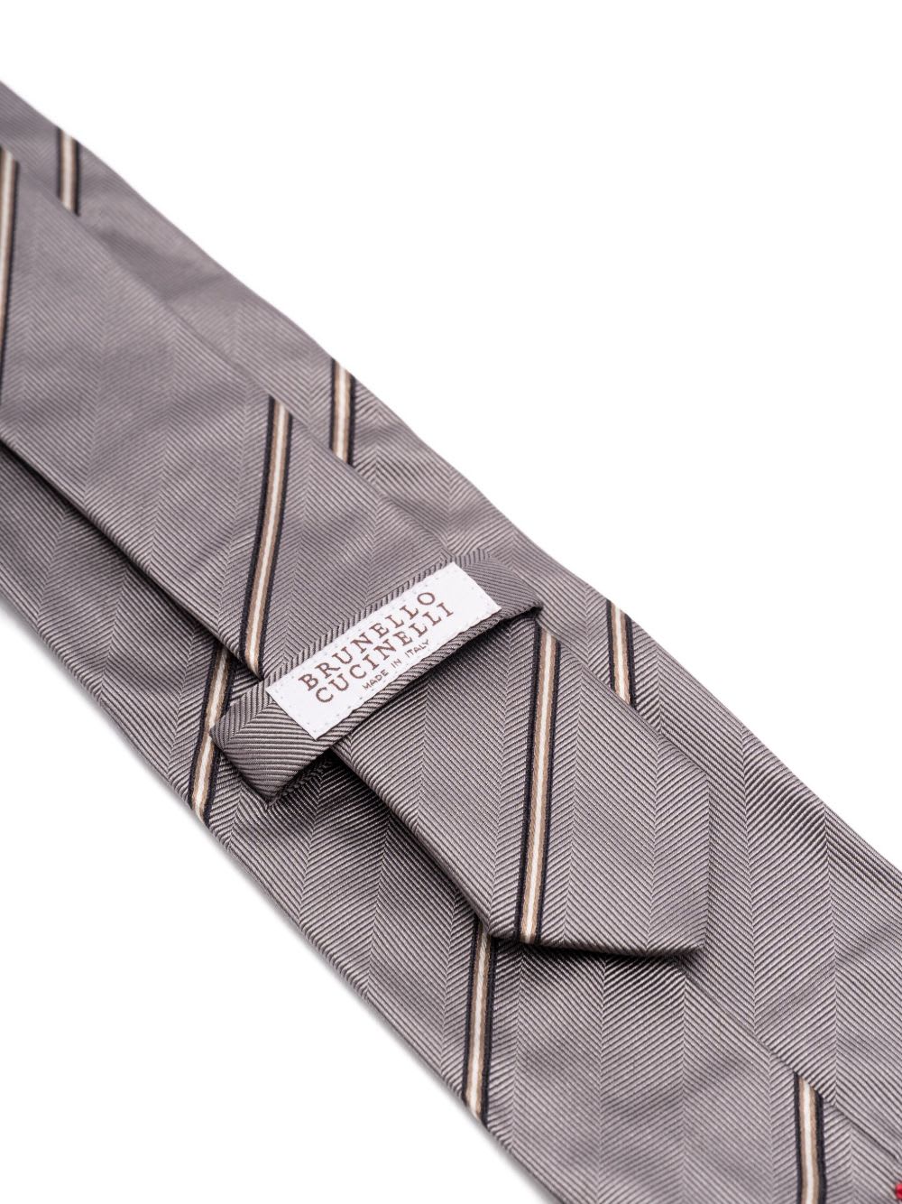 Brunello Cucinelli Silk Tie In Gray