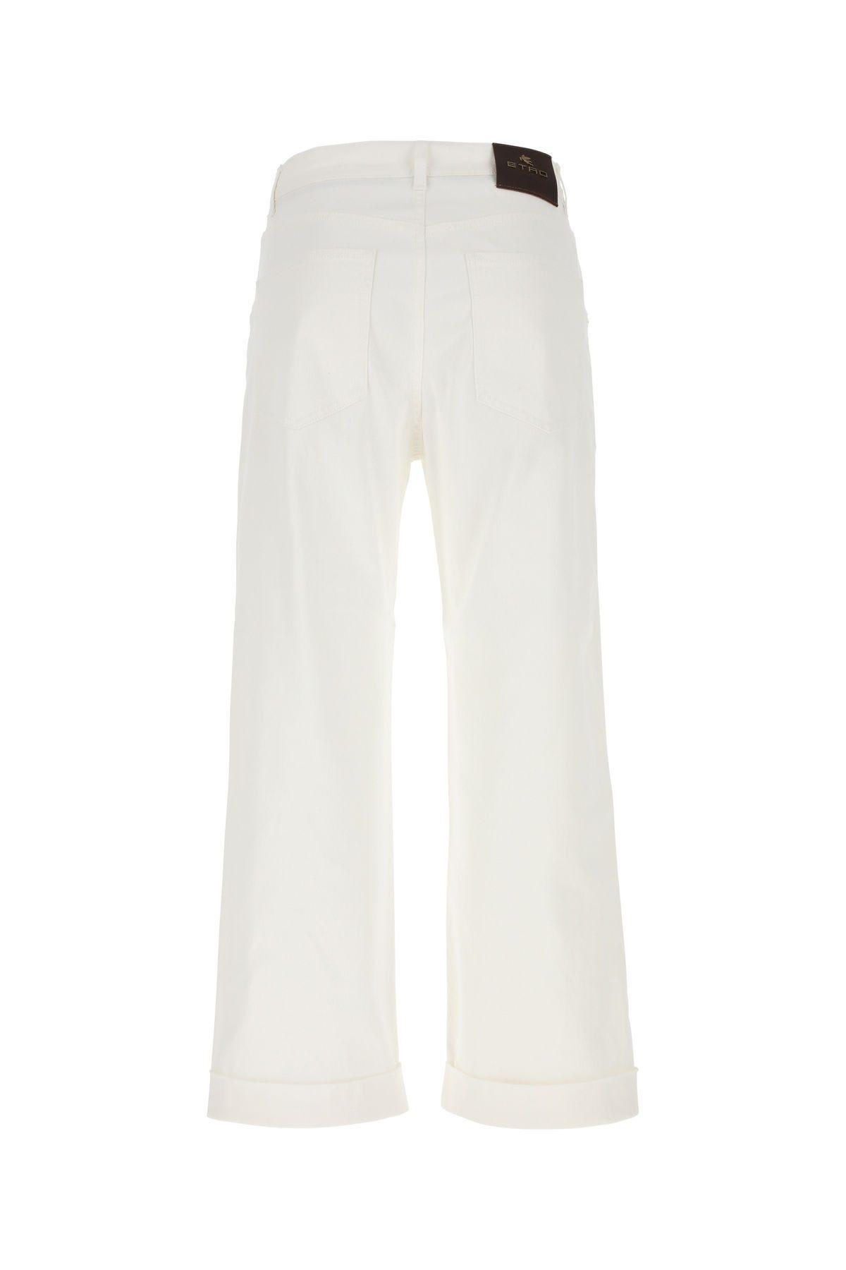 Shop Etro White Stretch Denim Jeans In Bianco