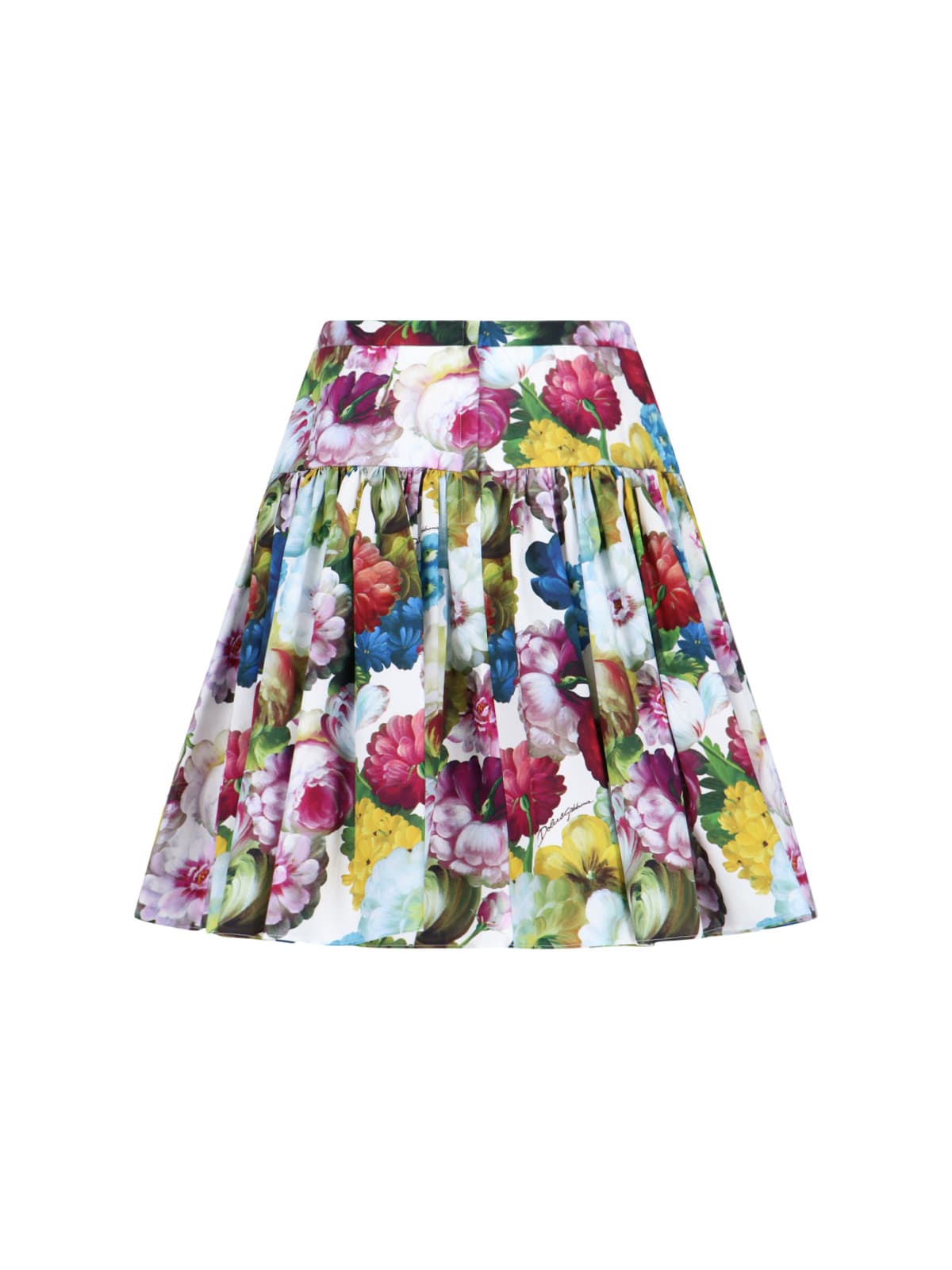 Shop Dolce & Gabbana Mini Pleated Skirt In Multicolor